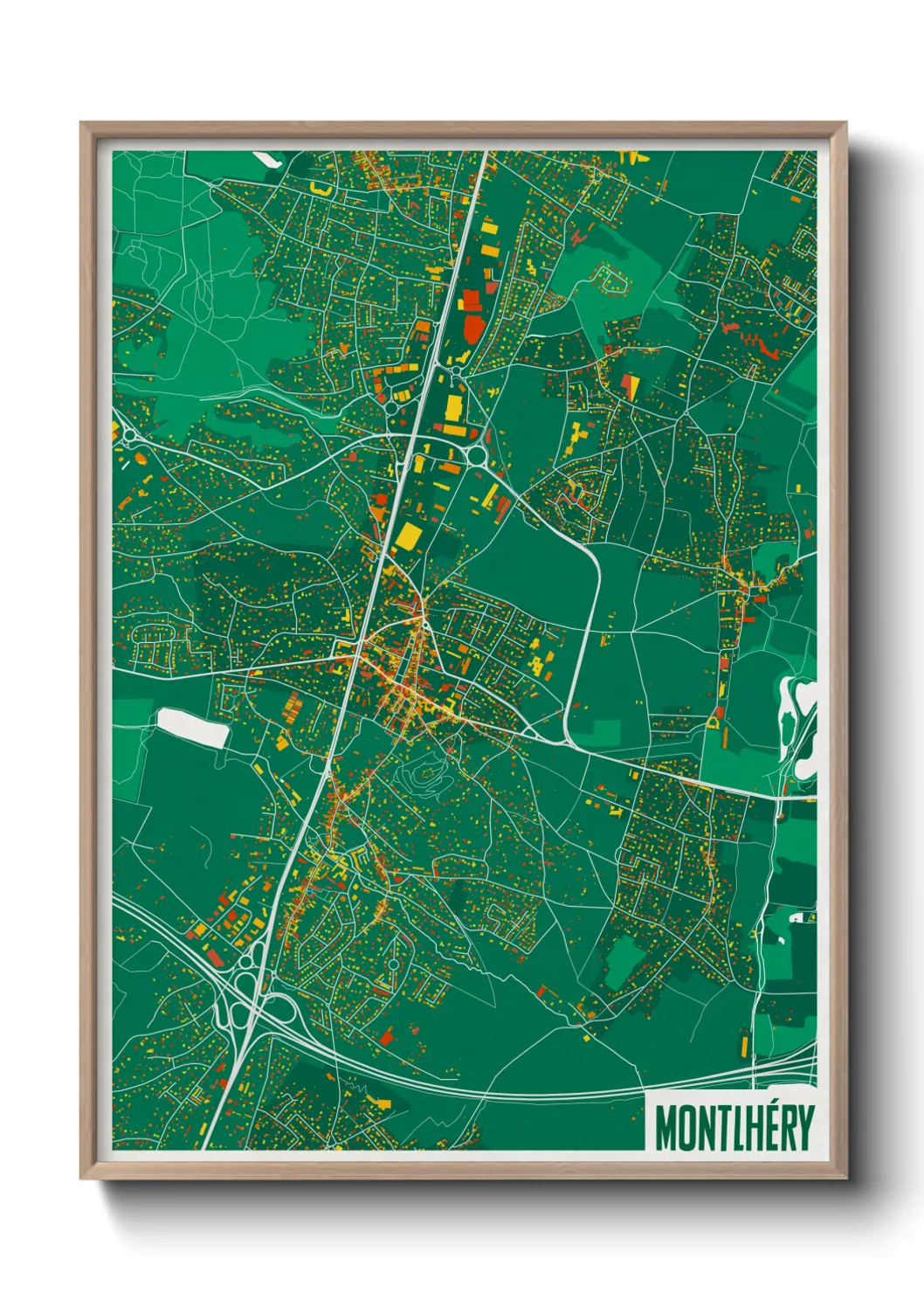 Une affiche de carte sur Montlhéry