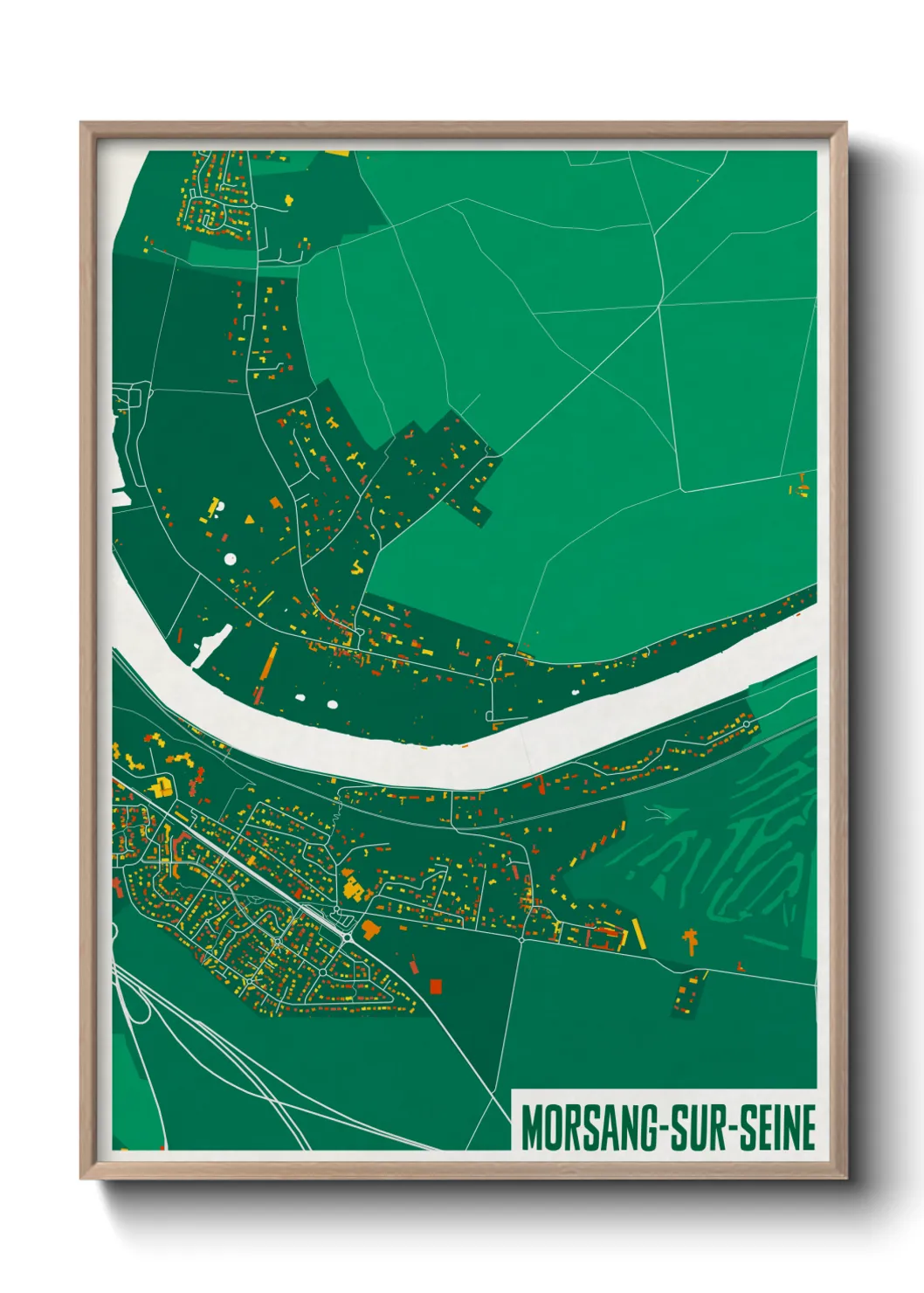 Une affiche de carte sur Morsang-sur-Seine