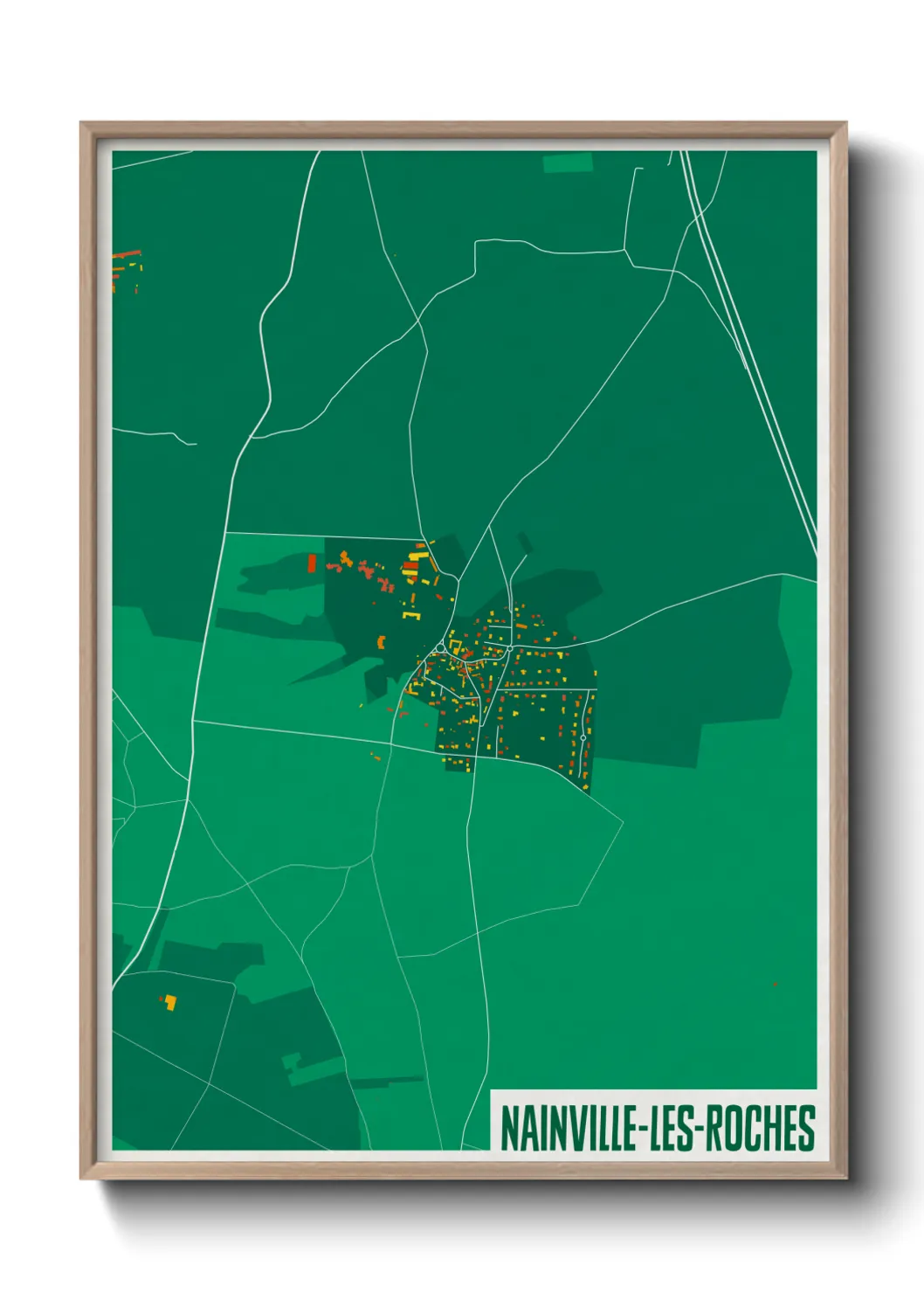Une affiche de carte sur Nainville-les-Roches