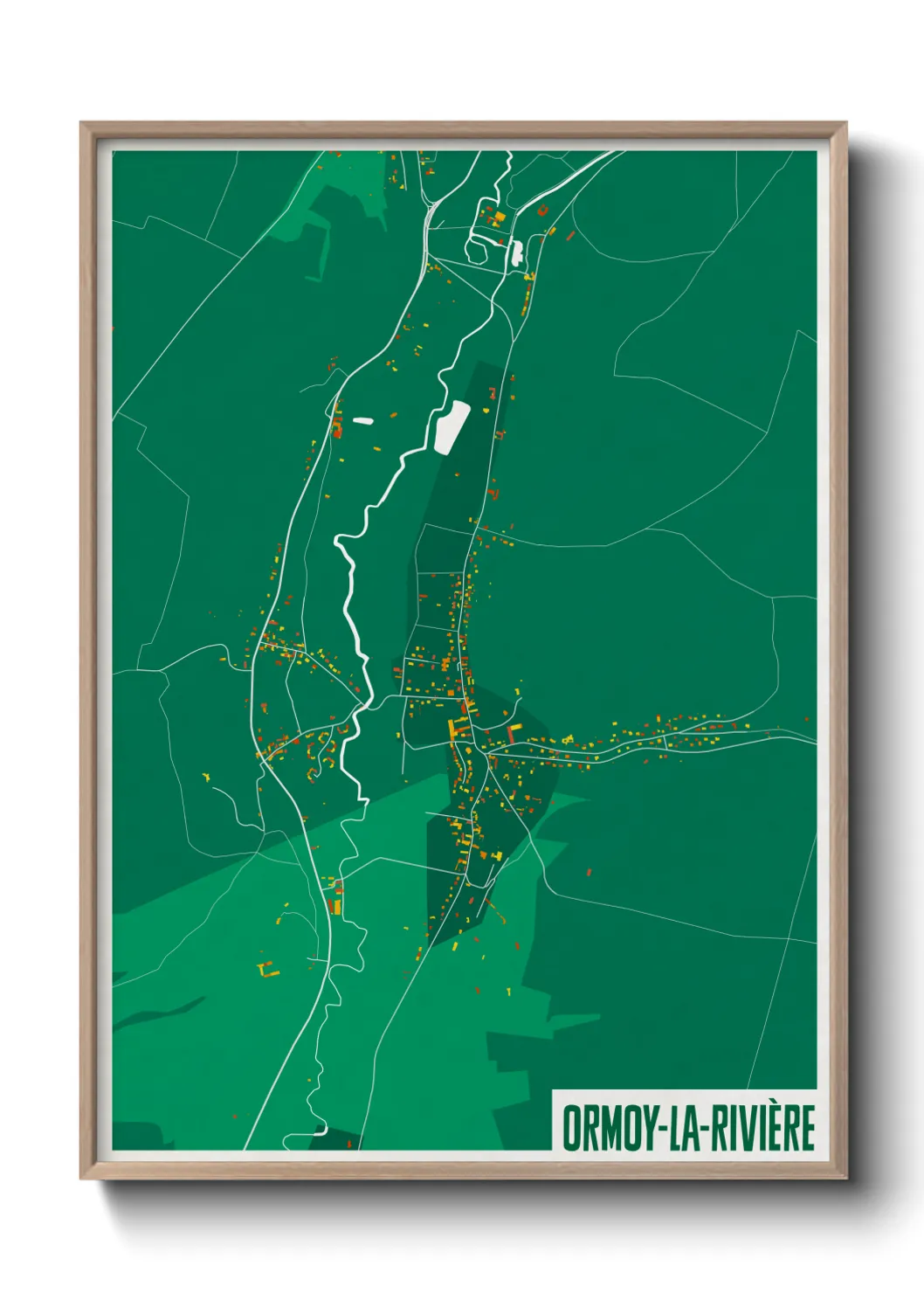 Un poster carteOrmoy-la-Rivière