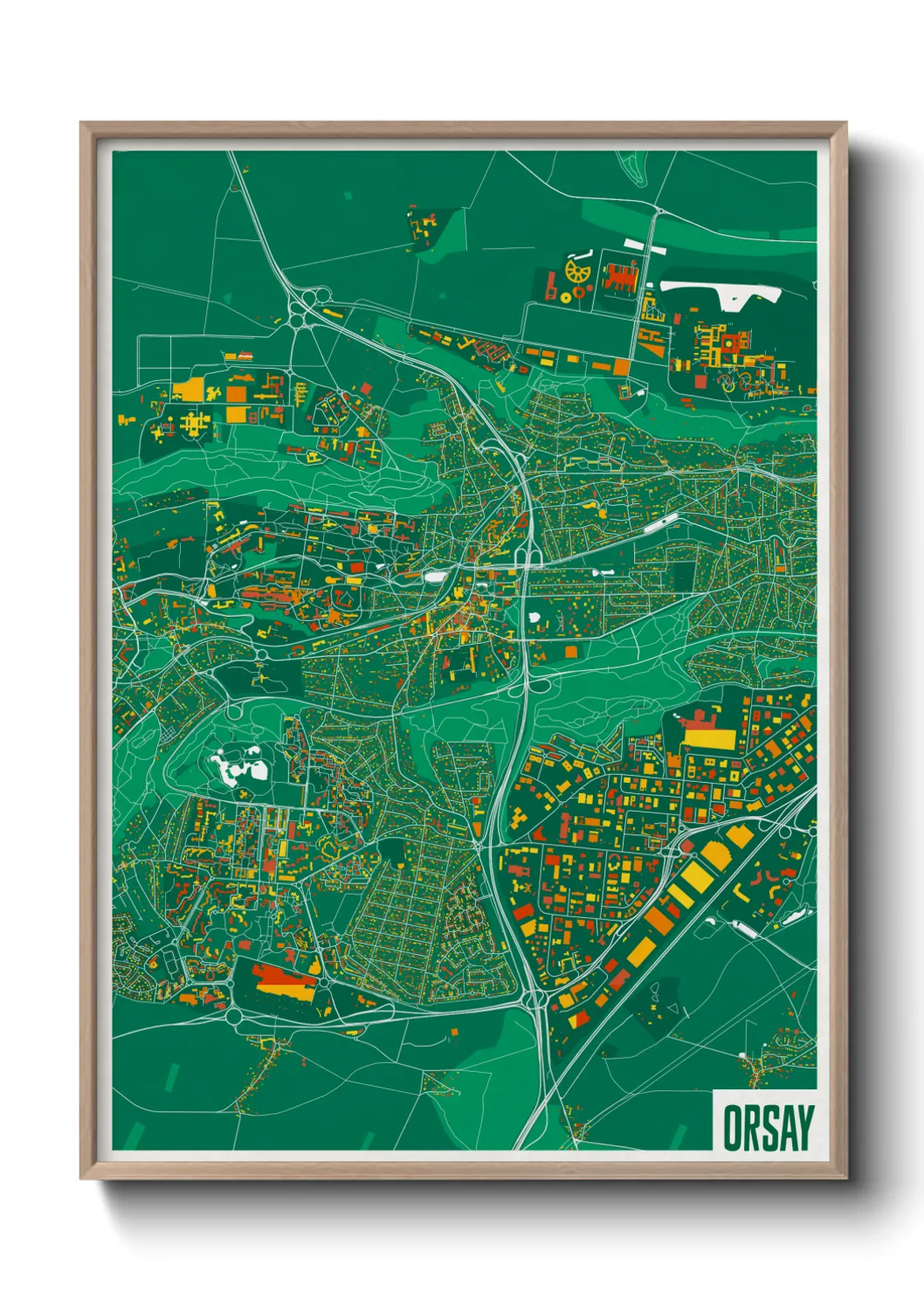 Une affiche de carte sur Orsay