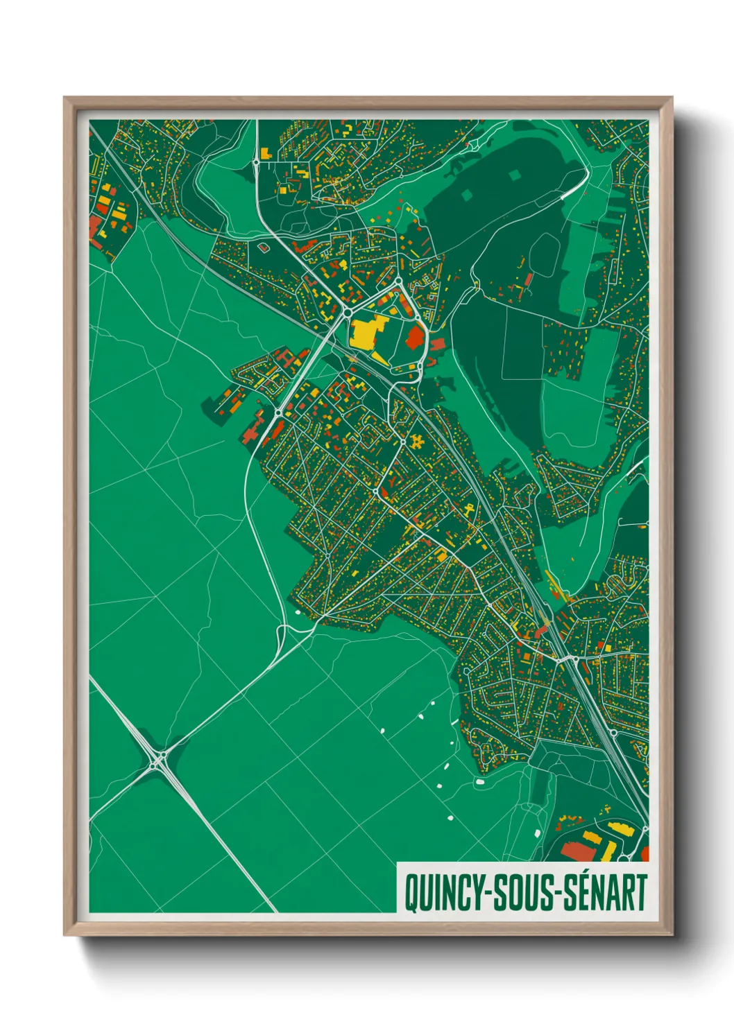 Une affiche de carte sur Quincy-sous-Sénart