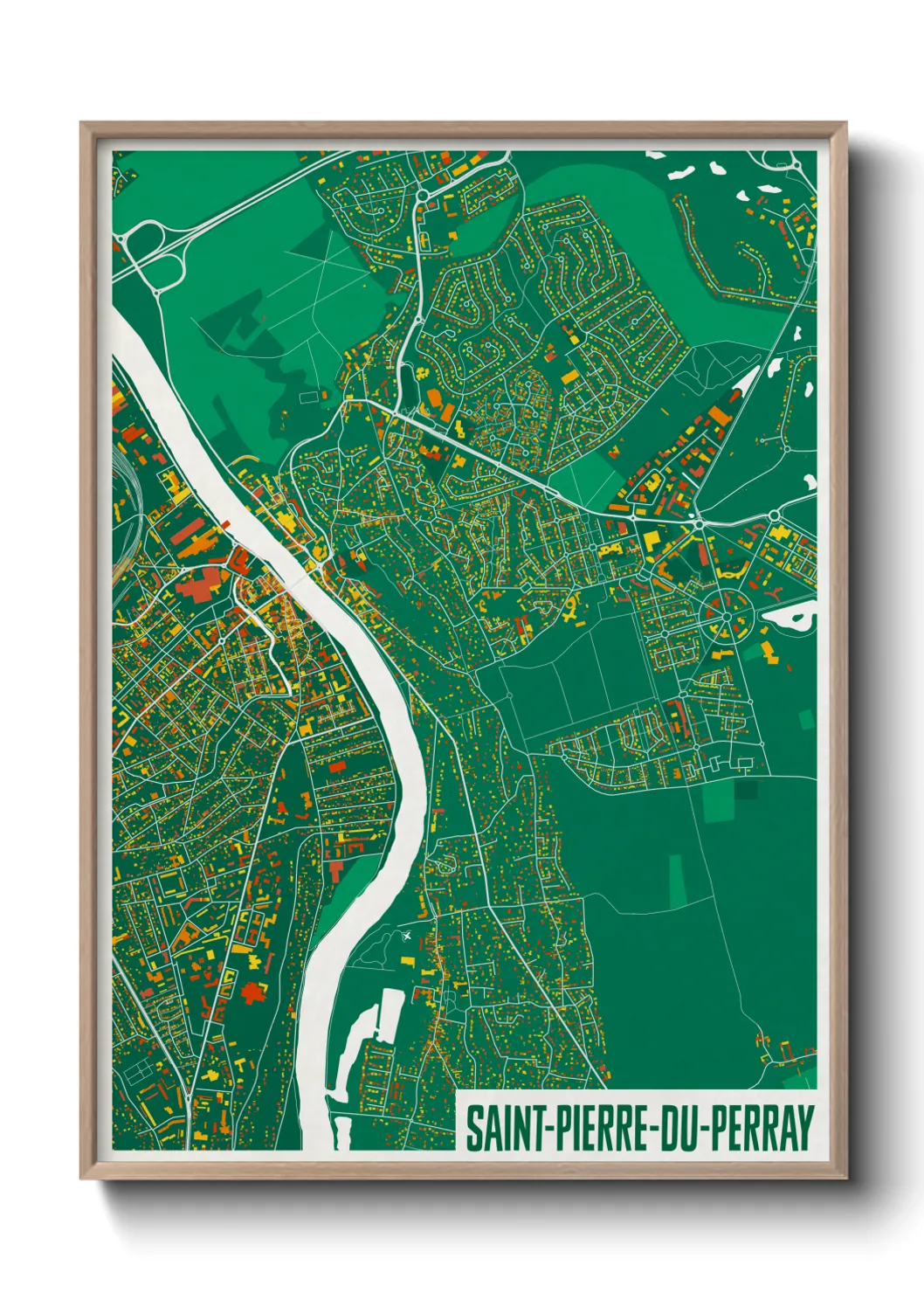 Une affiche de carte sur Saint-Pierre-du-Perray