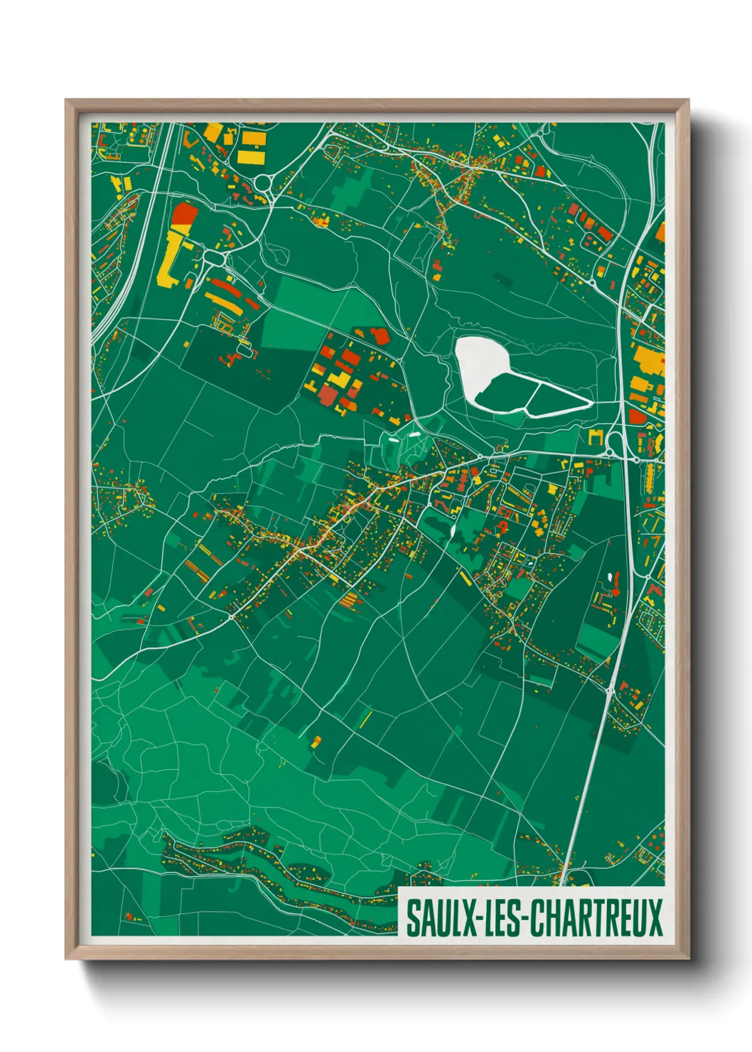Une affiche de carte sur Saulx-les-Chartreux