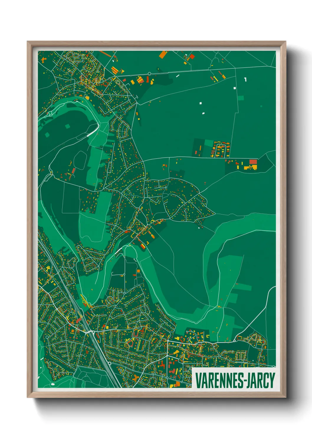 Un poster carteVarennes-Jarcy