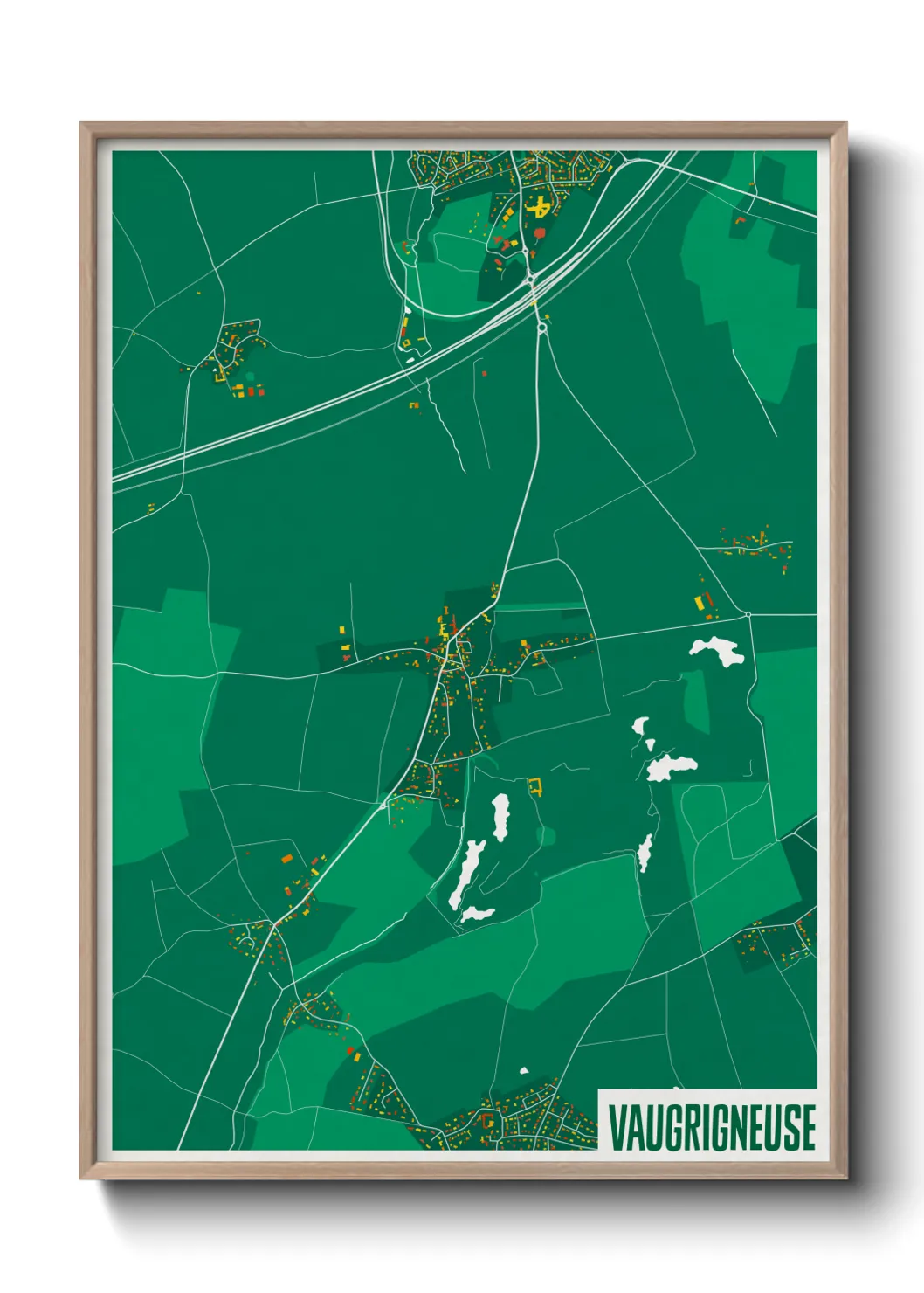 Une affiche de carte sur Vaugrigneuse
