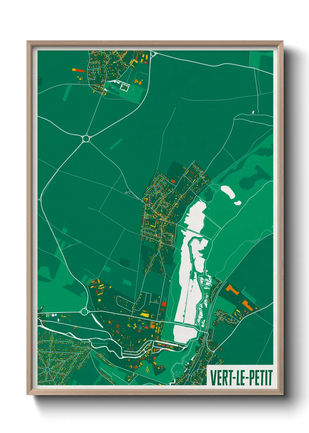 Une affiche de carte sur Vert-le-Petit
