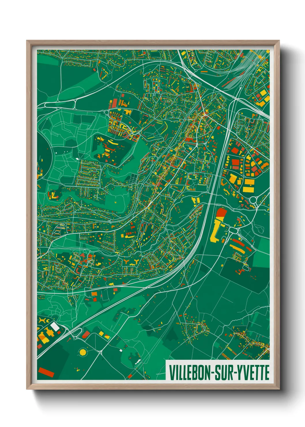 Une affiche de carte sur Villebon-sur-Yvette