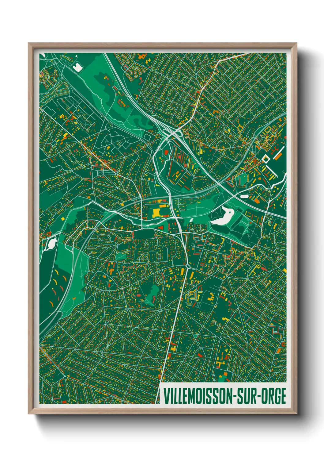 Une affiche de carte sur Villemoisson-sur-Orge