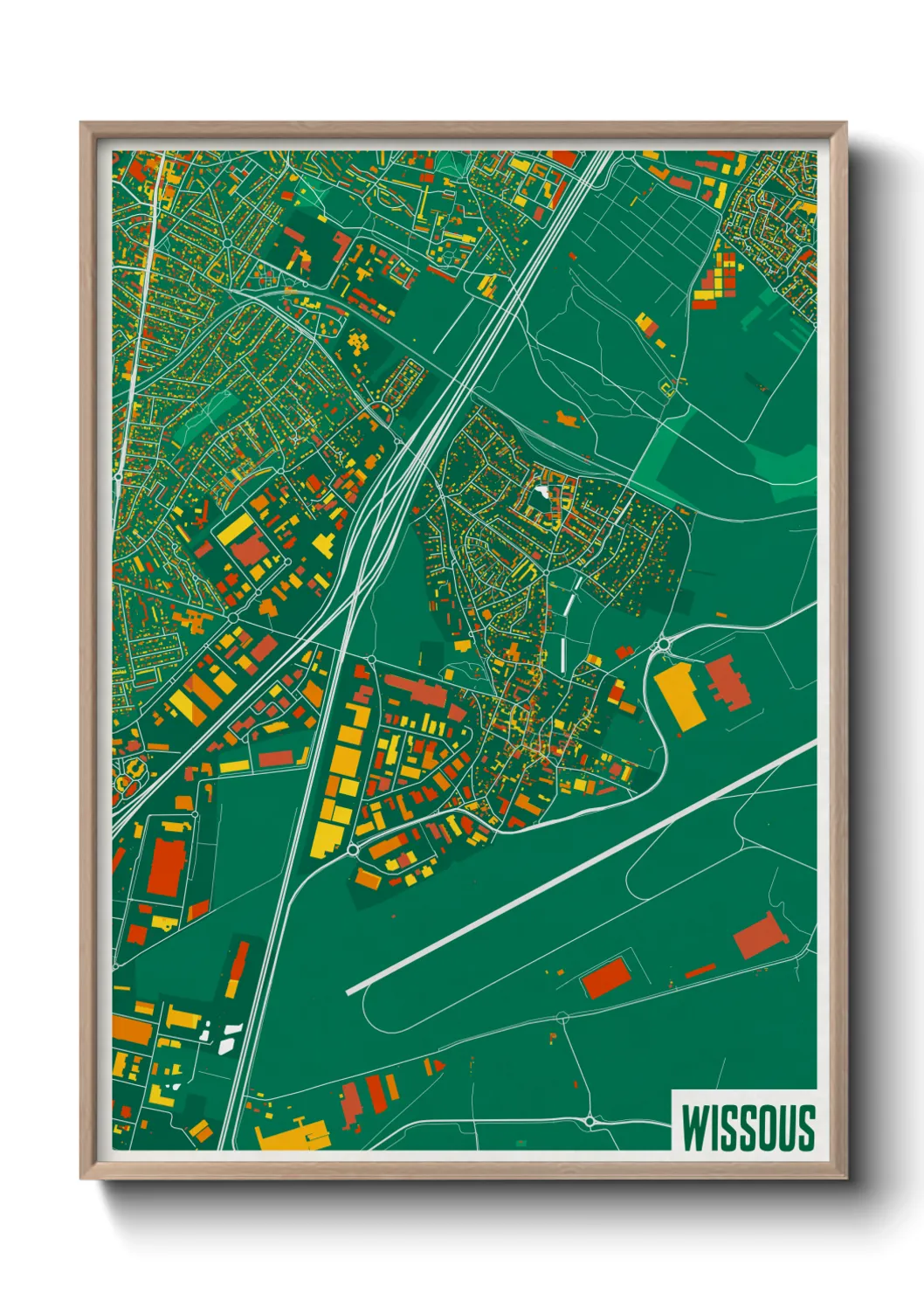 Une affiche de carte sur Wissous