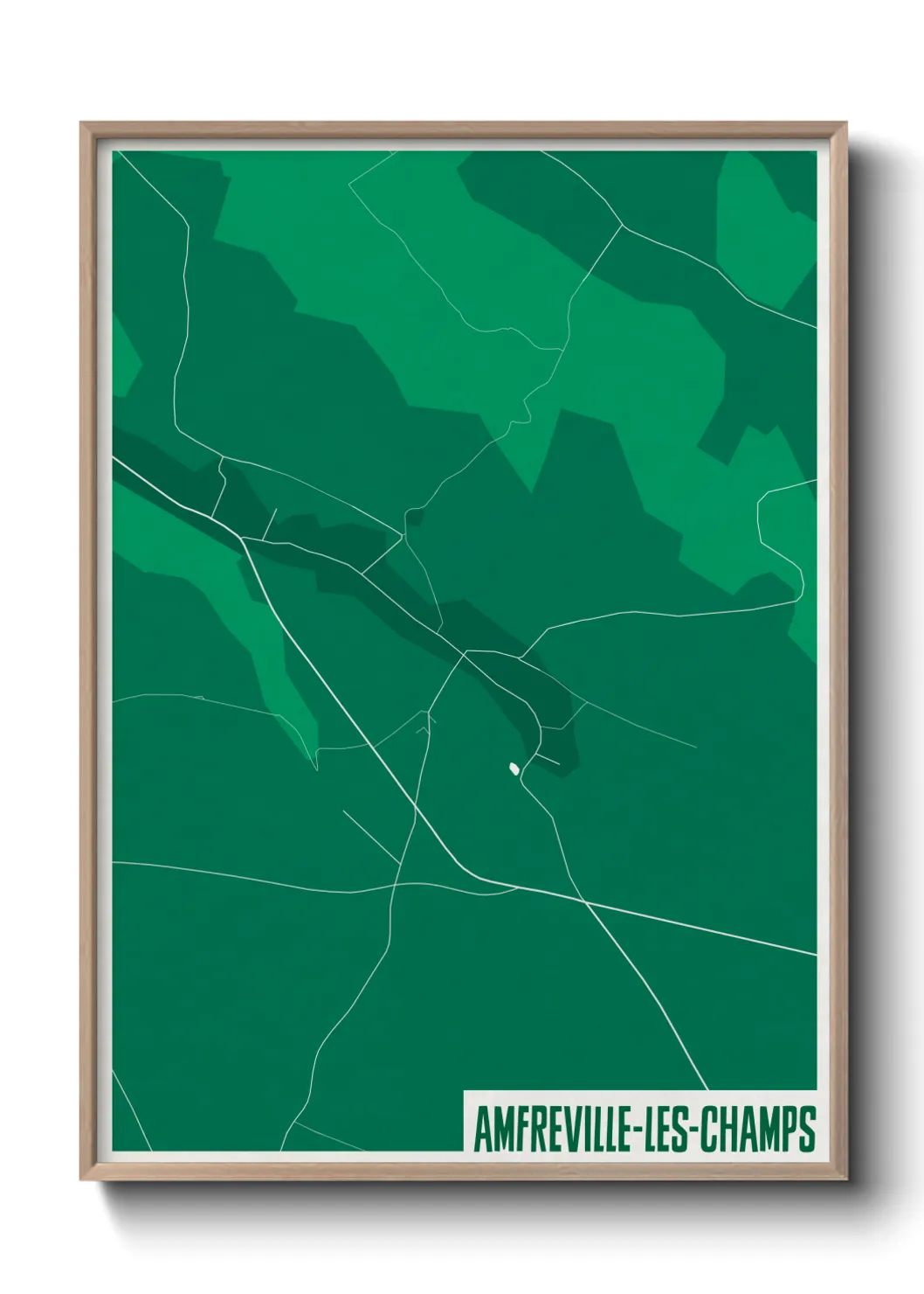 Une affiche de carte sur Amfreville-les-Champs