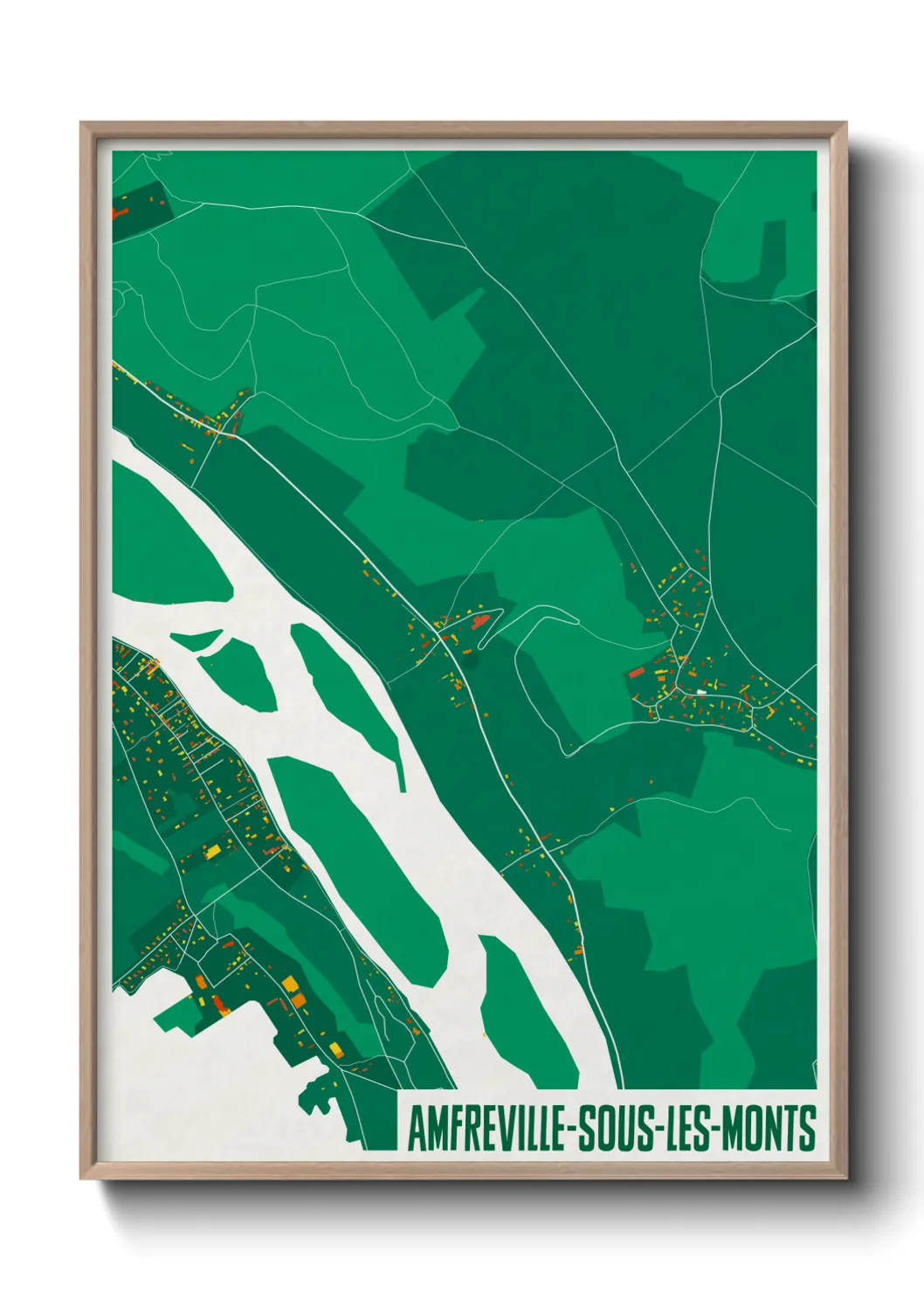 Une affiche de carte sur Amfreville-sous-les-Monts