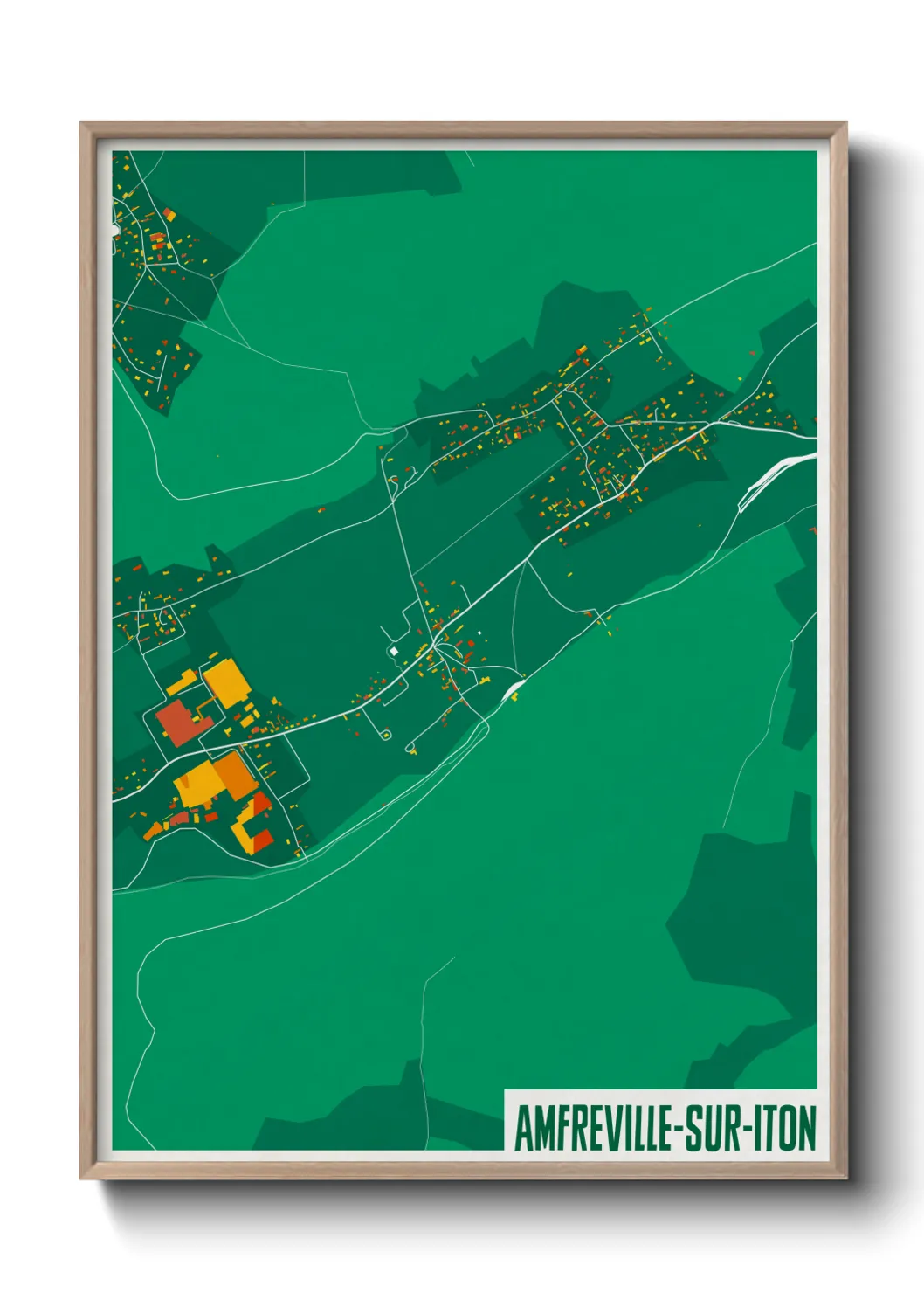 Une affiche de carte sur Amfreville-sur-Iton