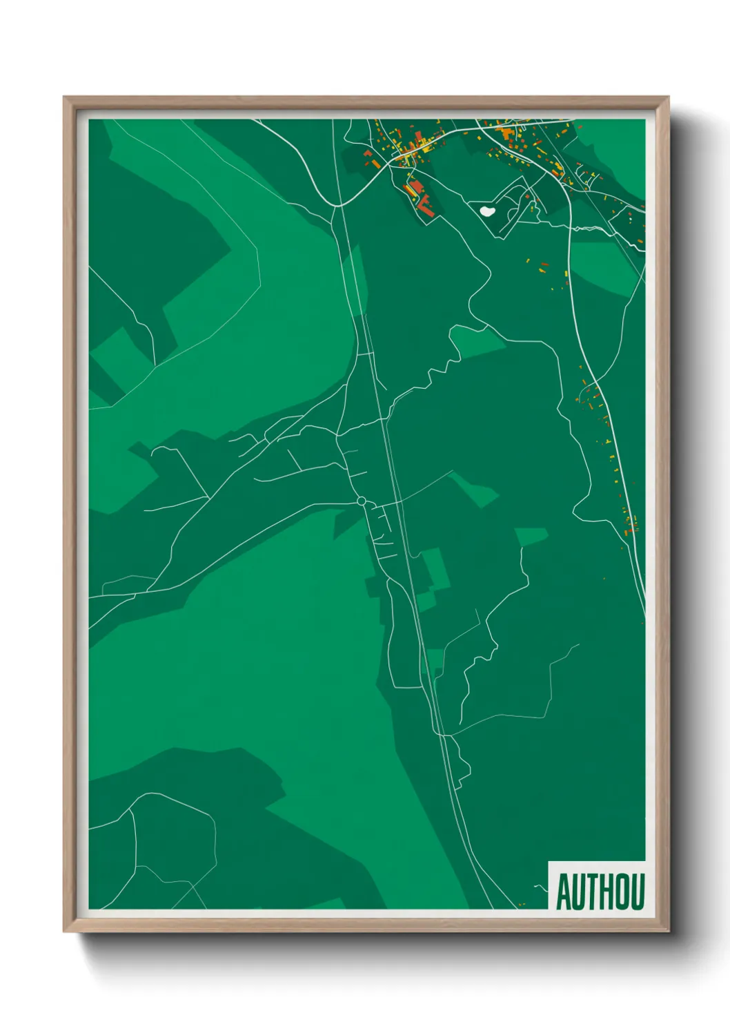 Une affiche de carte sur Authou