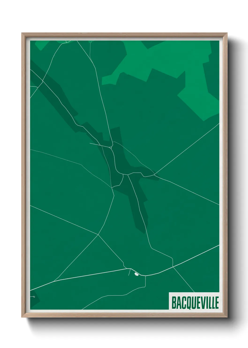 Une affiche de carte sur Bacqueville