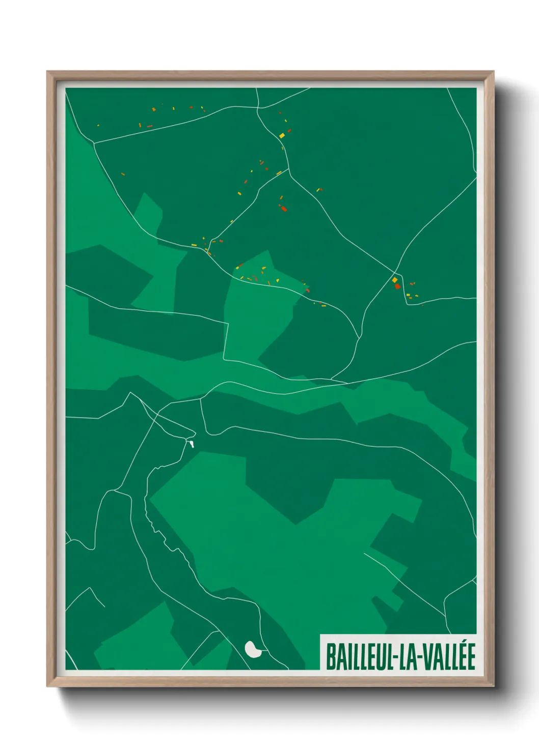 Un poster carteBailleul-la-Vallée