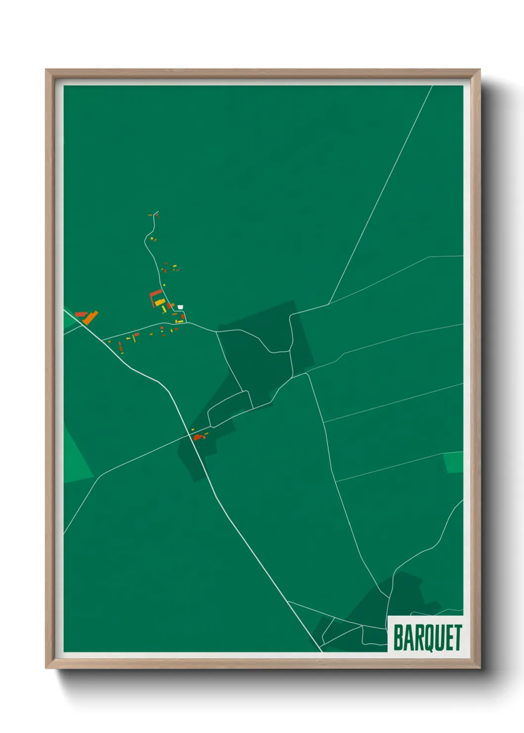 Une affiche de carte sur Barquet