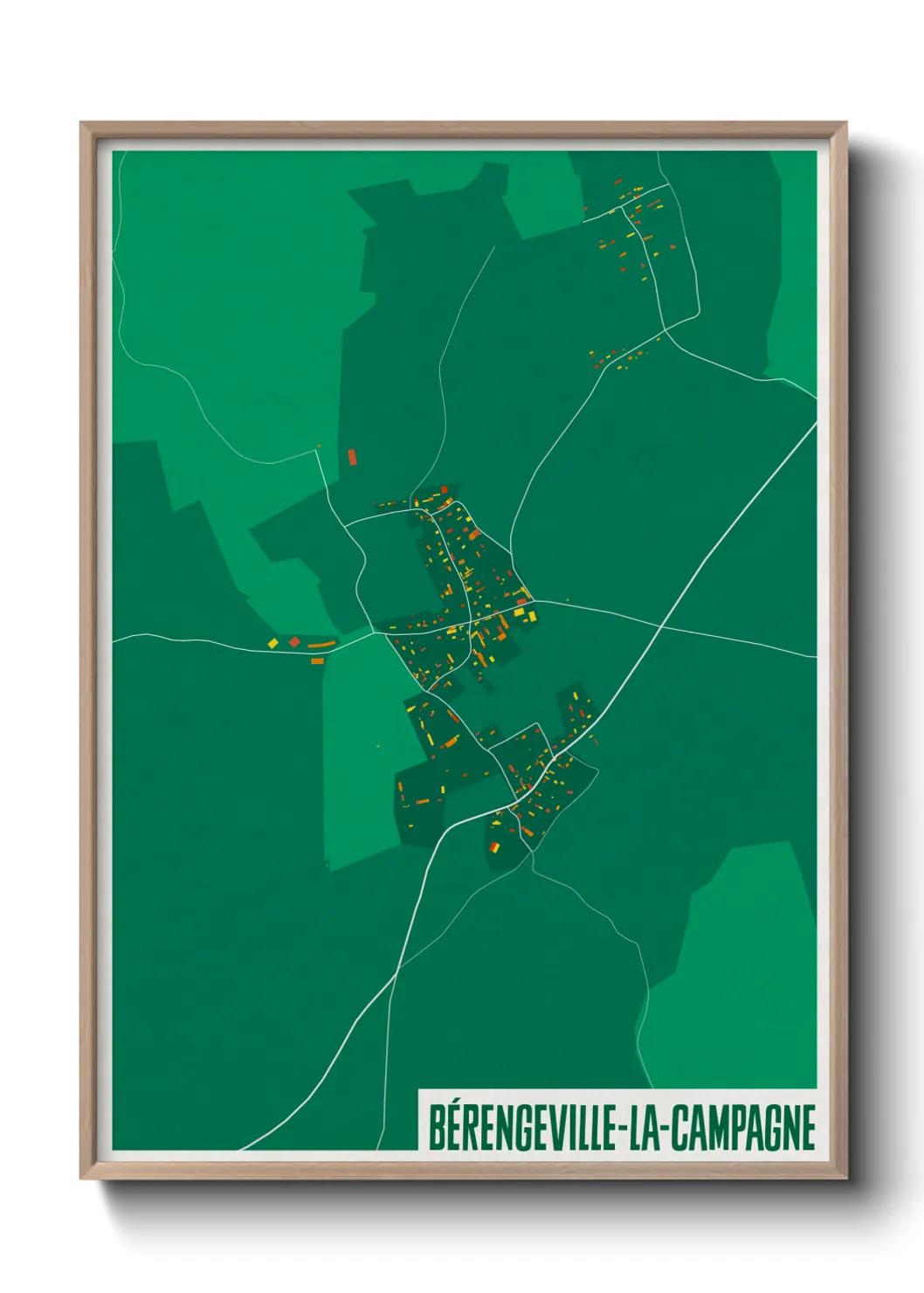 Un poster carteBérengeville-la-Campagne