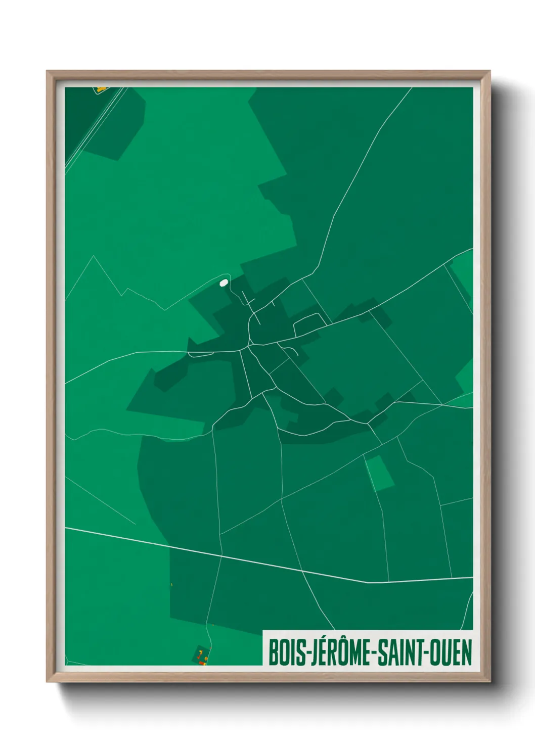 Une affiche de carte sur Bois-Jérôme-Saint-Ouen