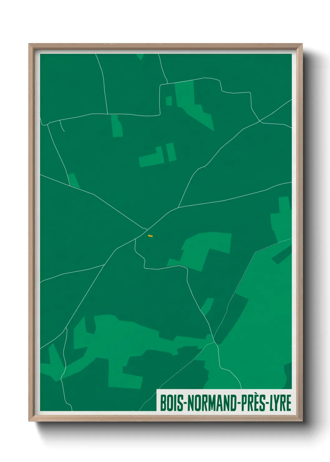 Une affiche de carte sur Bois-Normand-près-Lyre