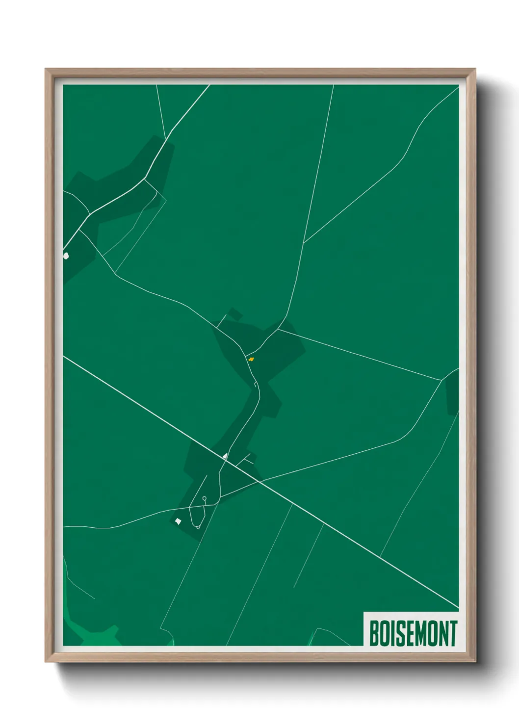 Une affiche de carte sur Boisemont