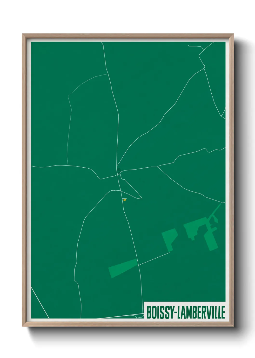 Une affiche de carte sur Boissy-Lamberville