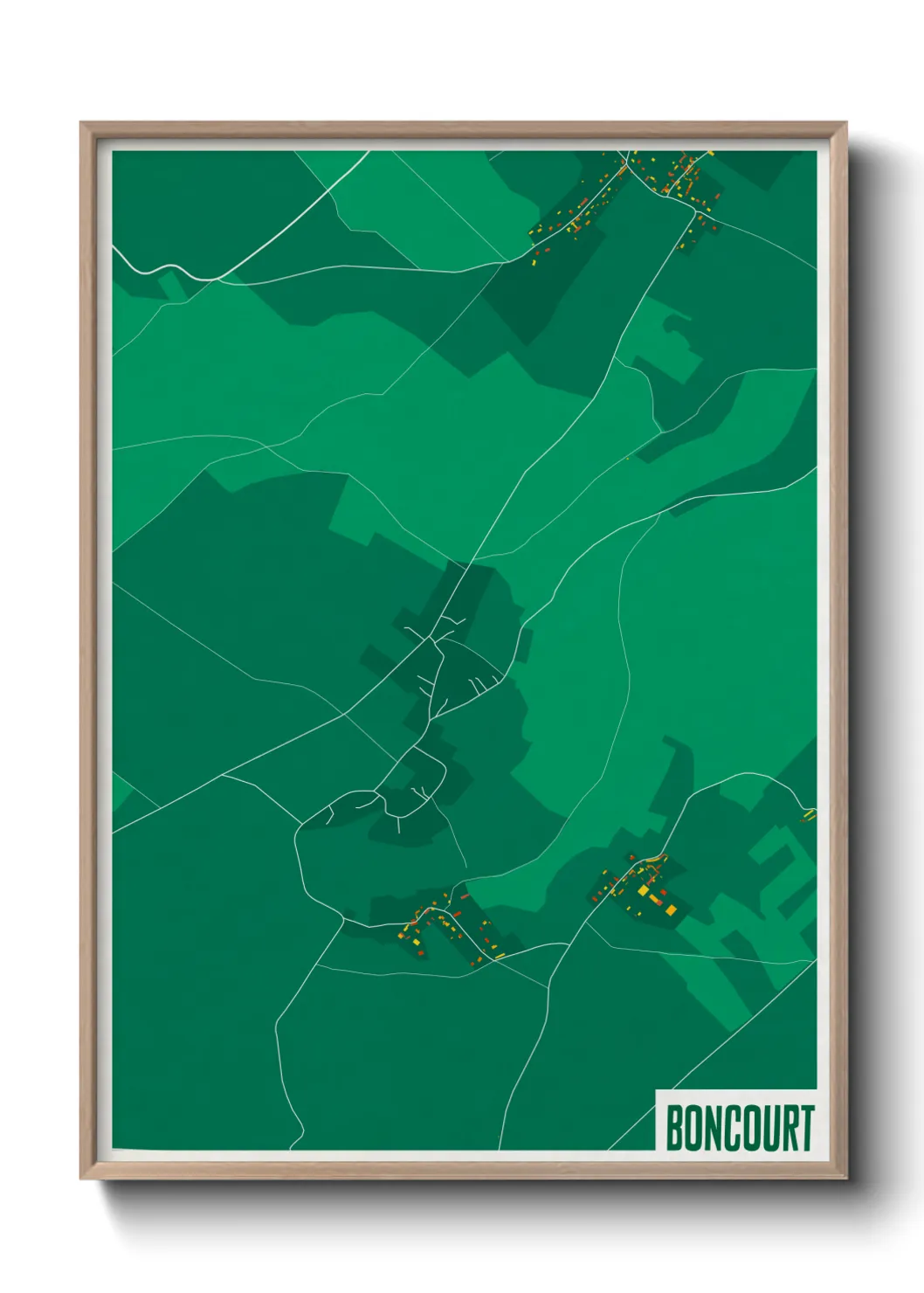 Une affiche de carte sur Boncourt