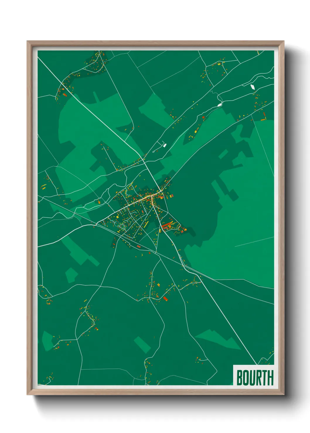 Une affiche de carte sur Bourth