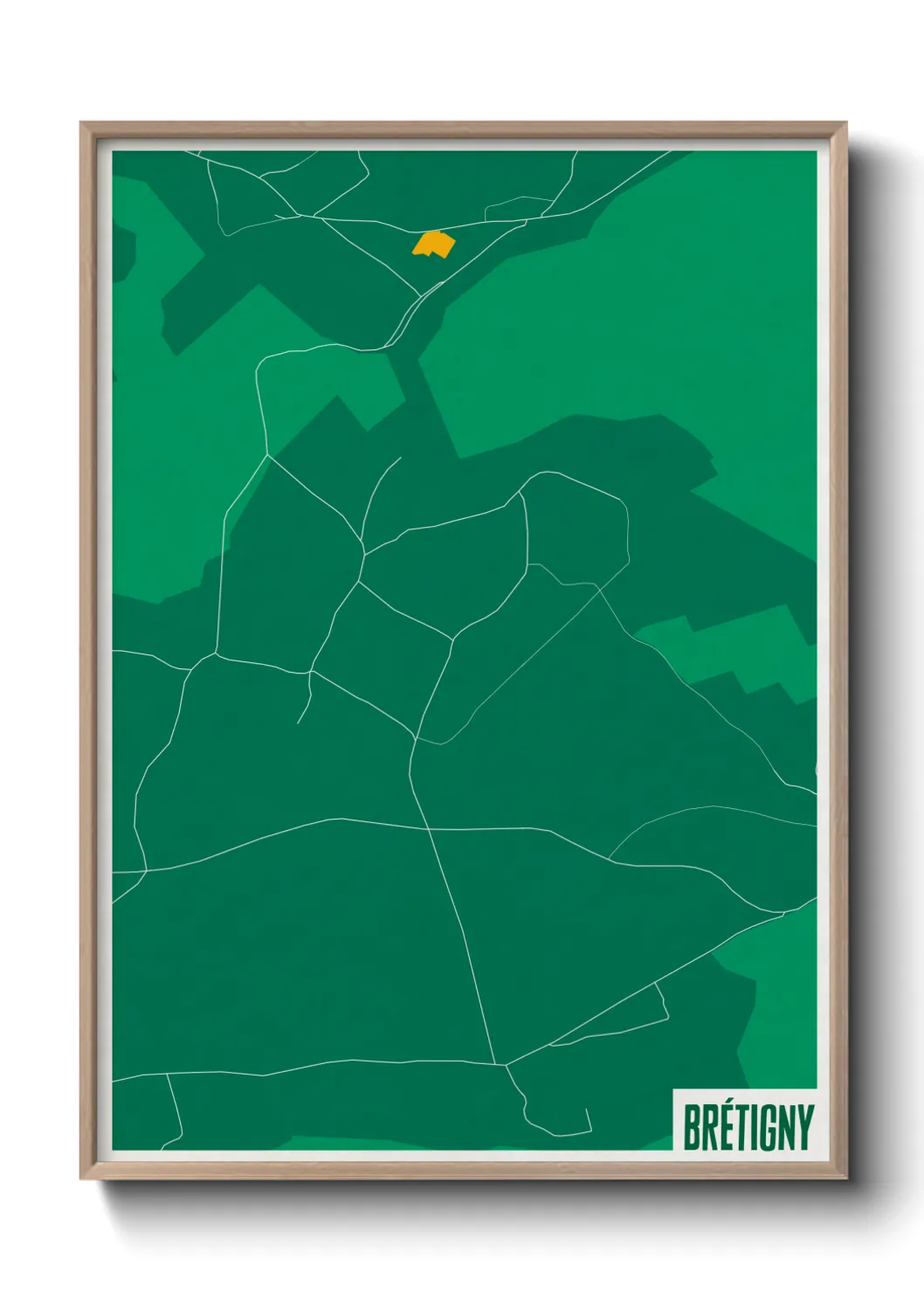 Une affiche de carte sur Brétigny