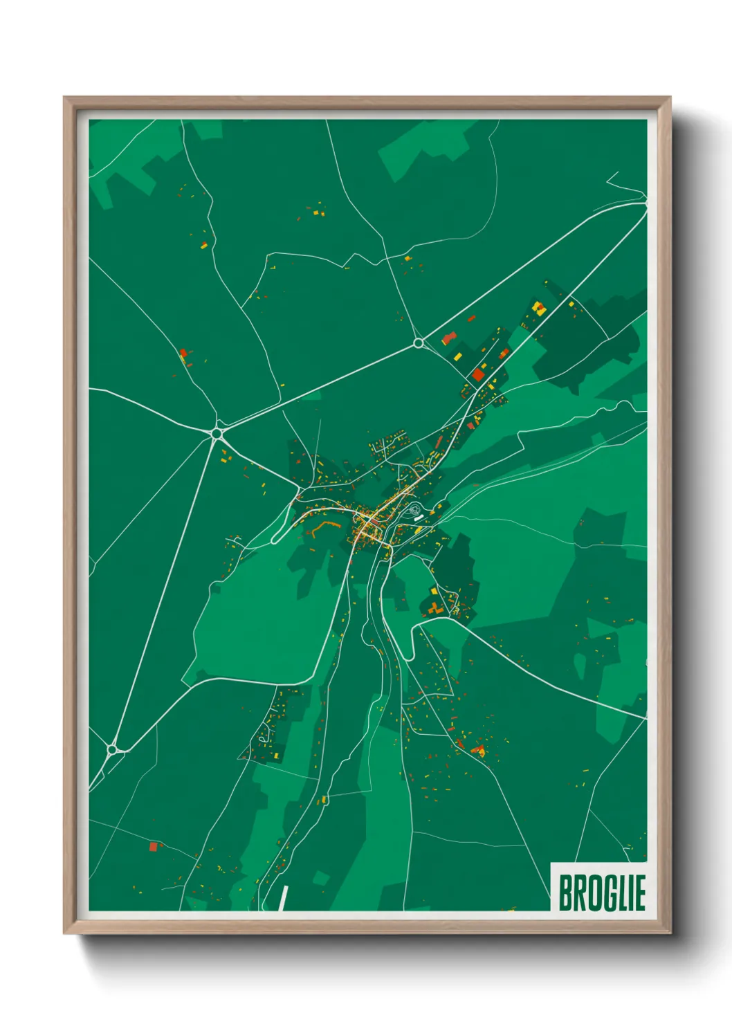 Une affiche de carte sur Broglie