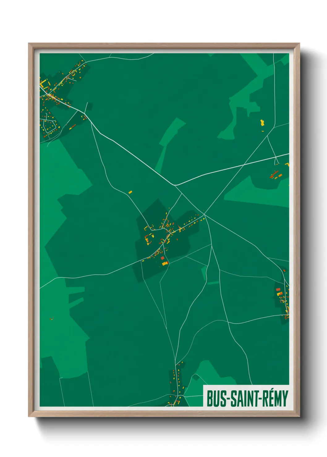 Une affiche de carte sur Bus-Saint-Rémy