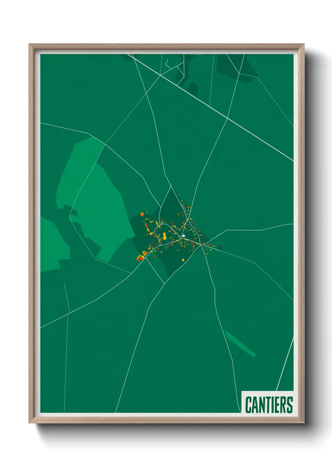 Une affiche de carte sur Cantiers