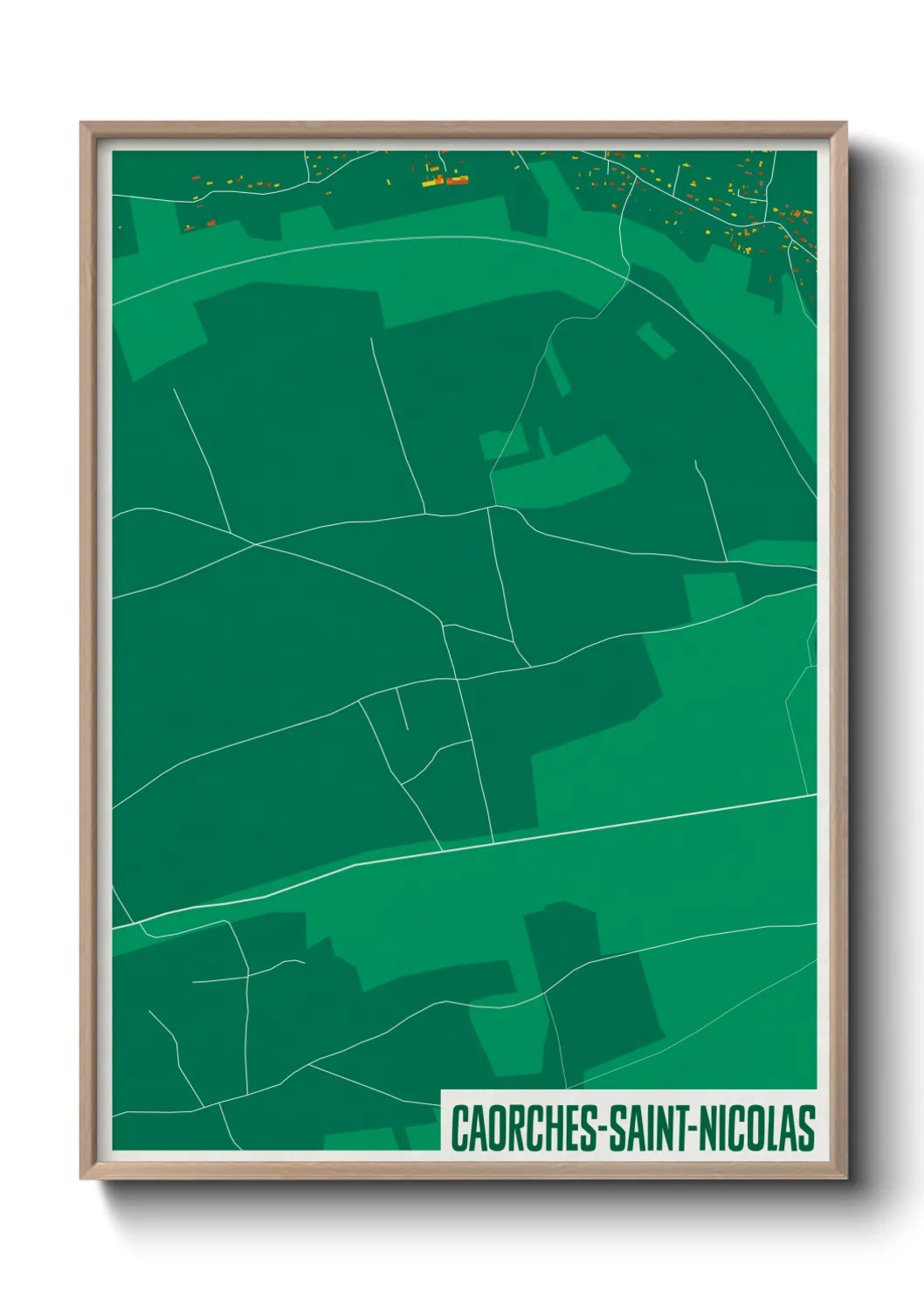 Un poster carteCaorches-Saint-Nicolas