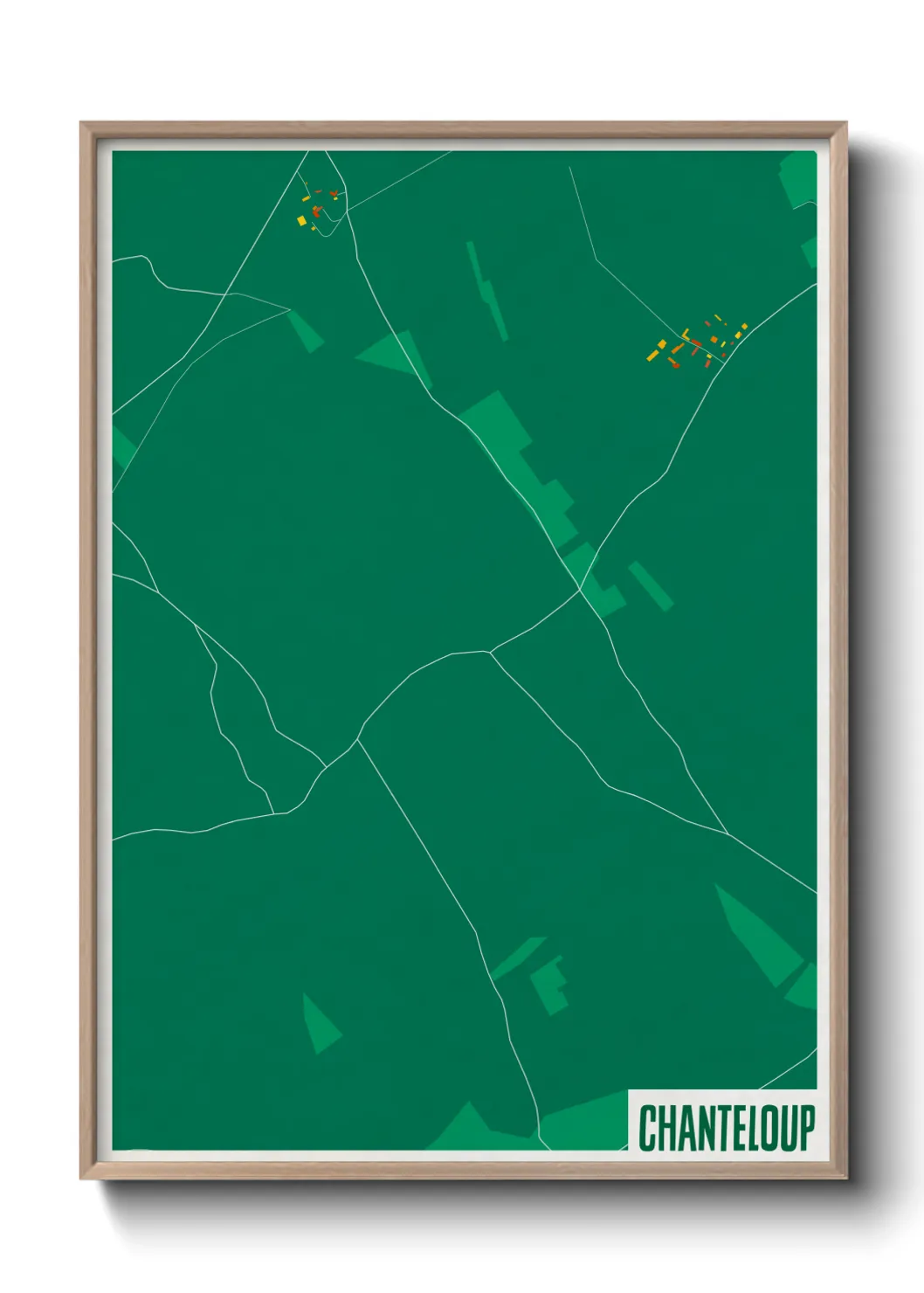 Une affiche de carte sur Chanteloup