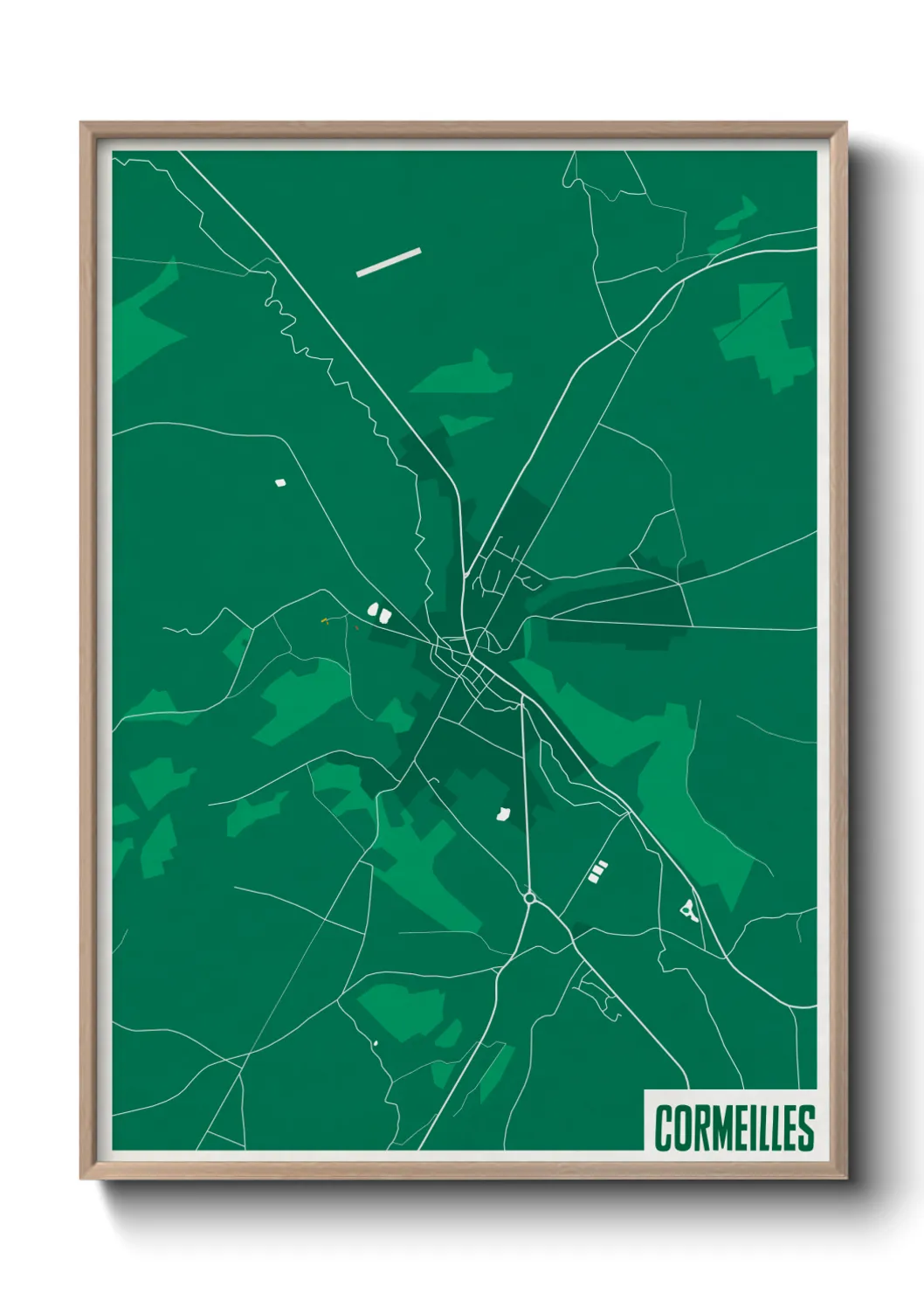 Une affiche de carte sur Cormeilles
