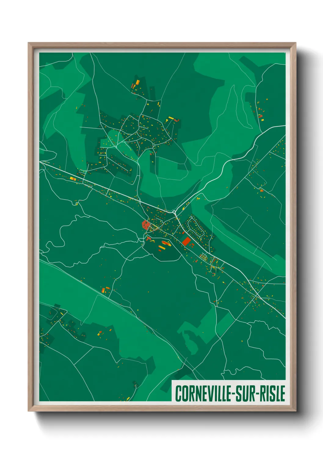 Un poster carteCorneville-sur-Risle