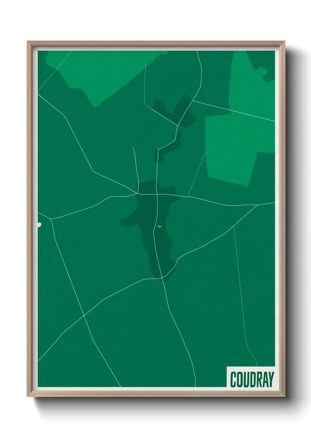 Une affiche de carte sur Coudray