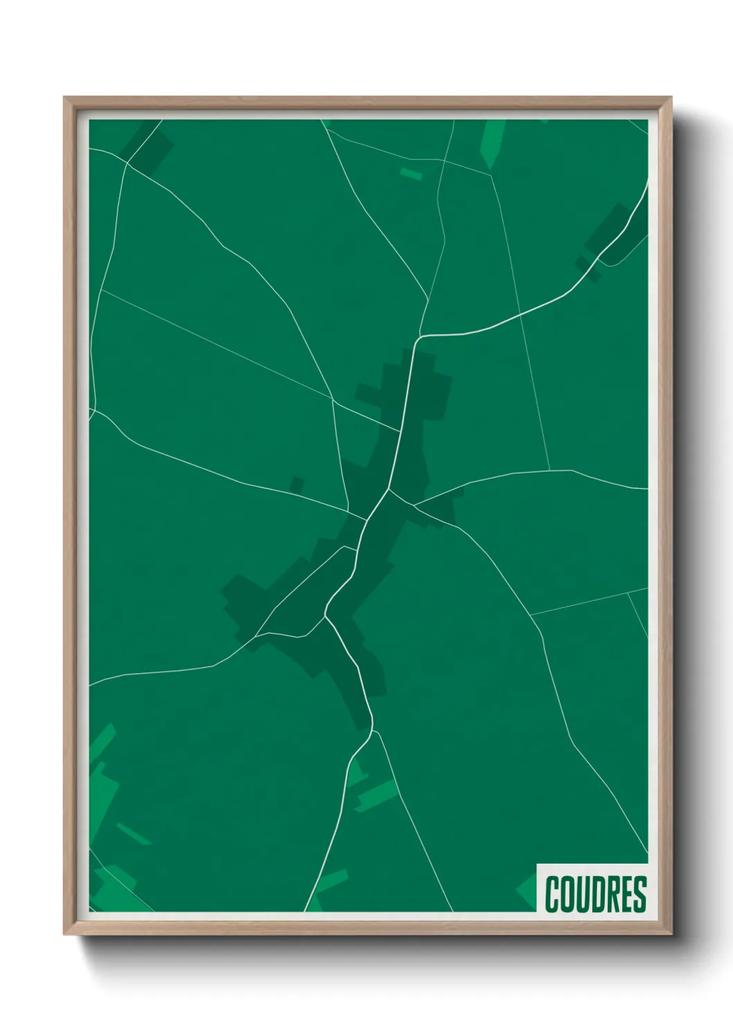 Une affiche de carte sur Coudres