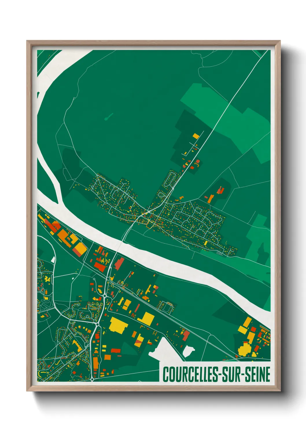 Un poster carteCourcelles-sur-Seine