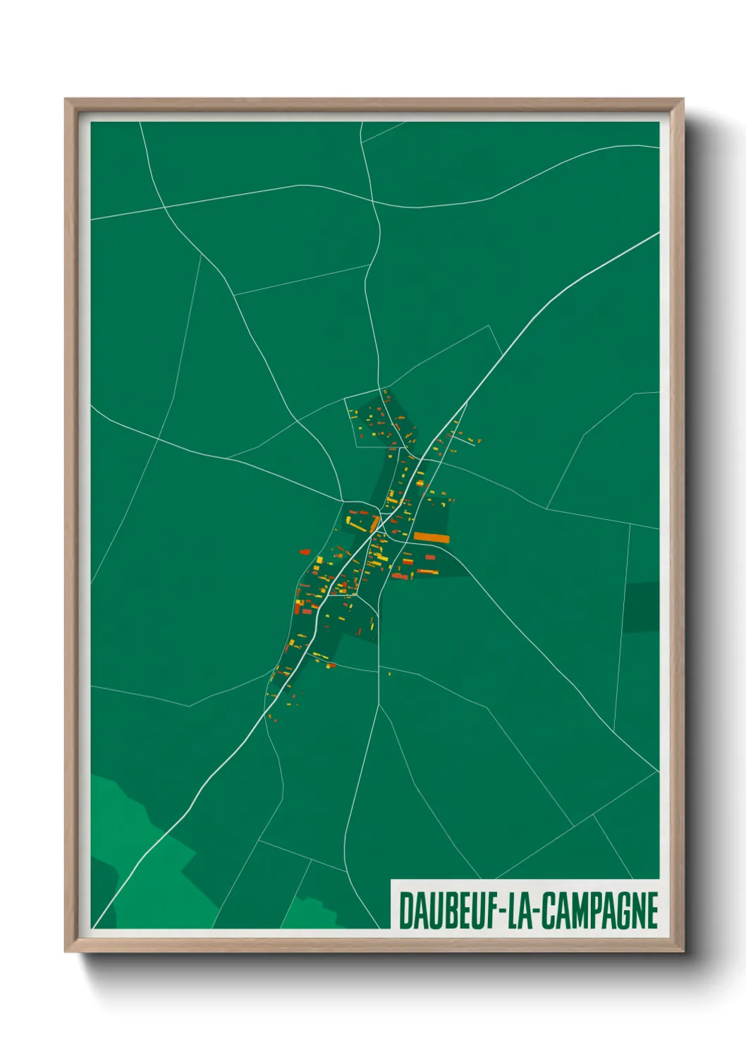 Une affiche de carte sur Daubeuf-la-Campagne