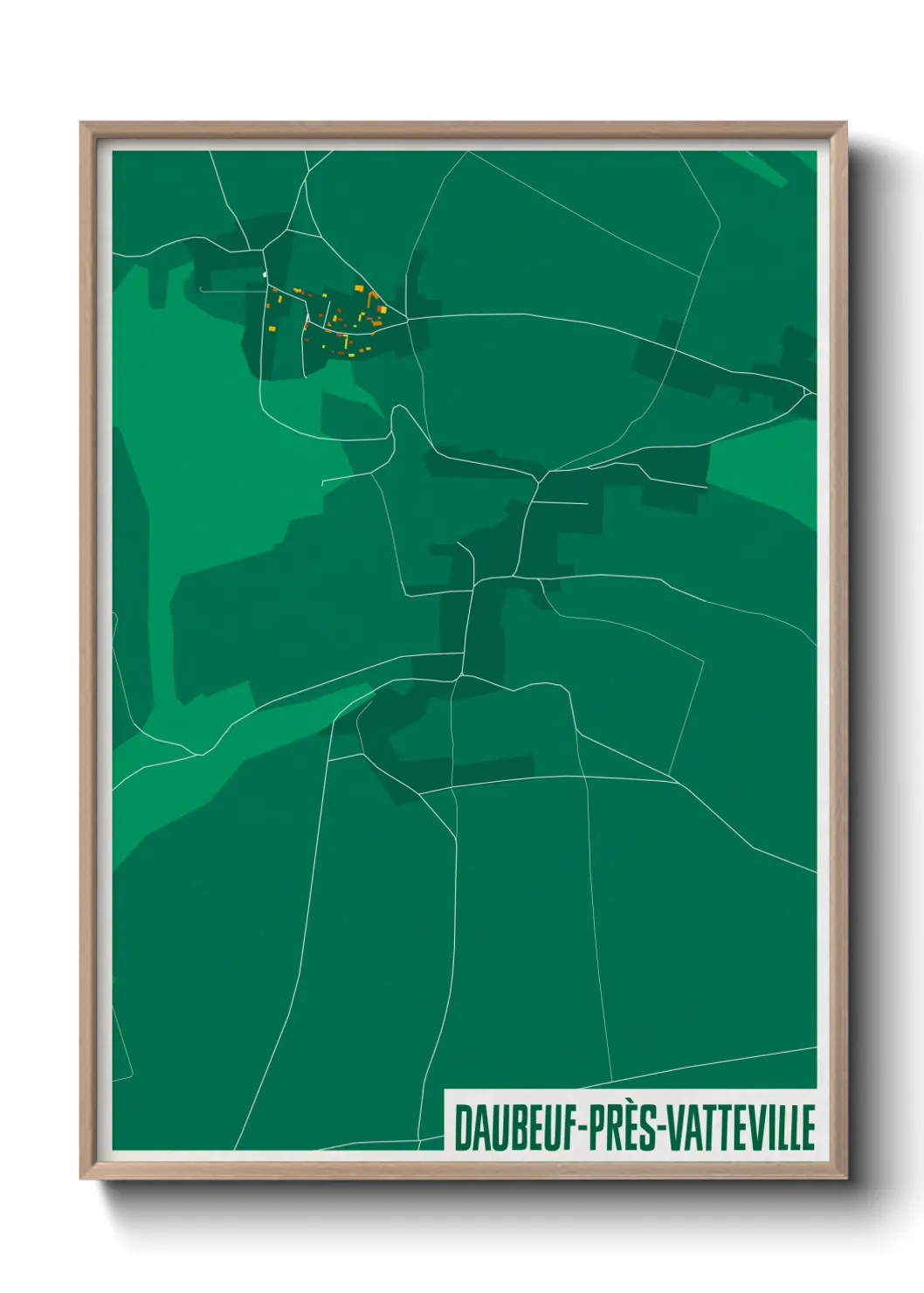 Une affiche de carte sur Daubeuf-près-Vatteville