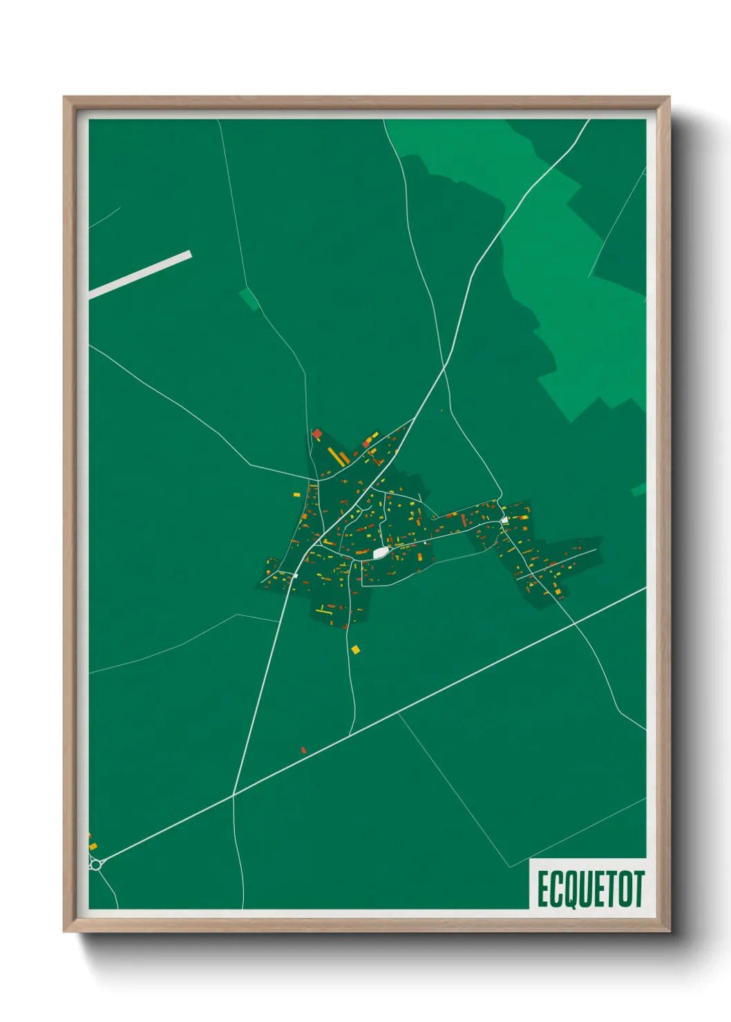 Une affiche de carte sur Ecquetot