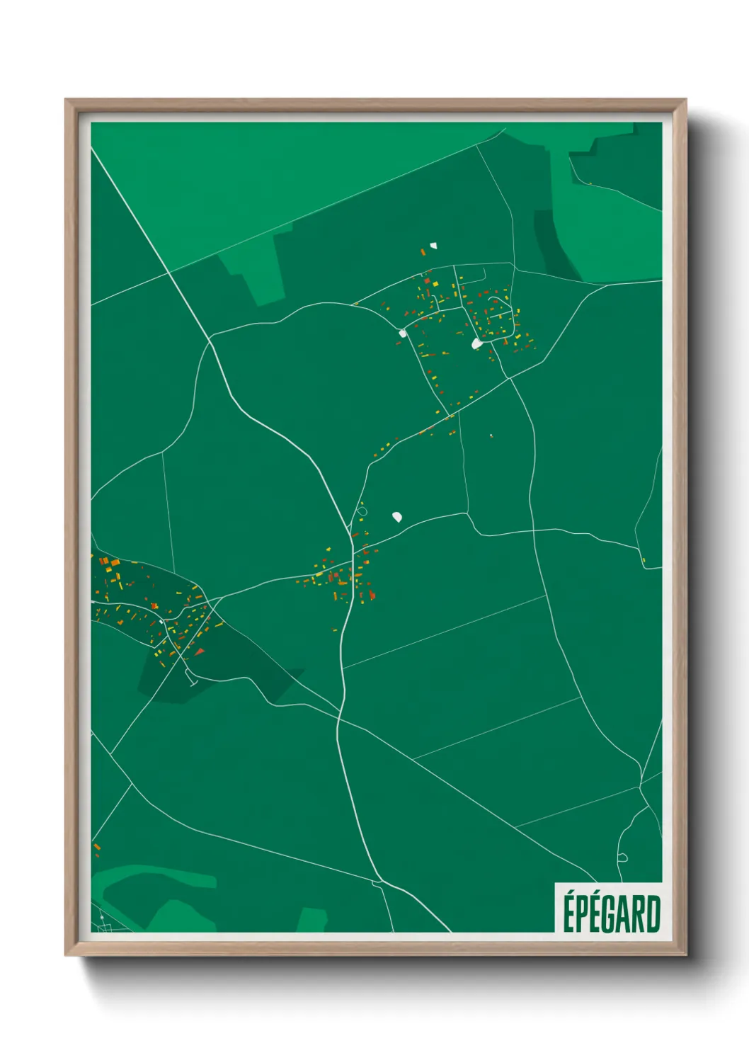 Une affiche de carte sur Épégard