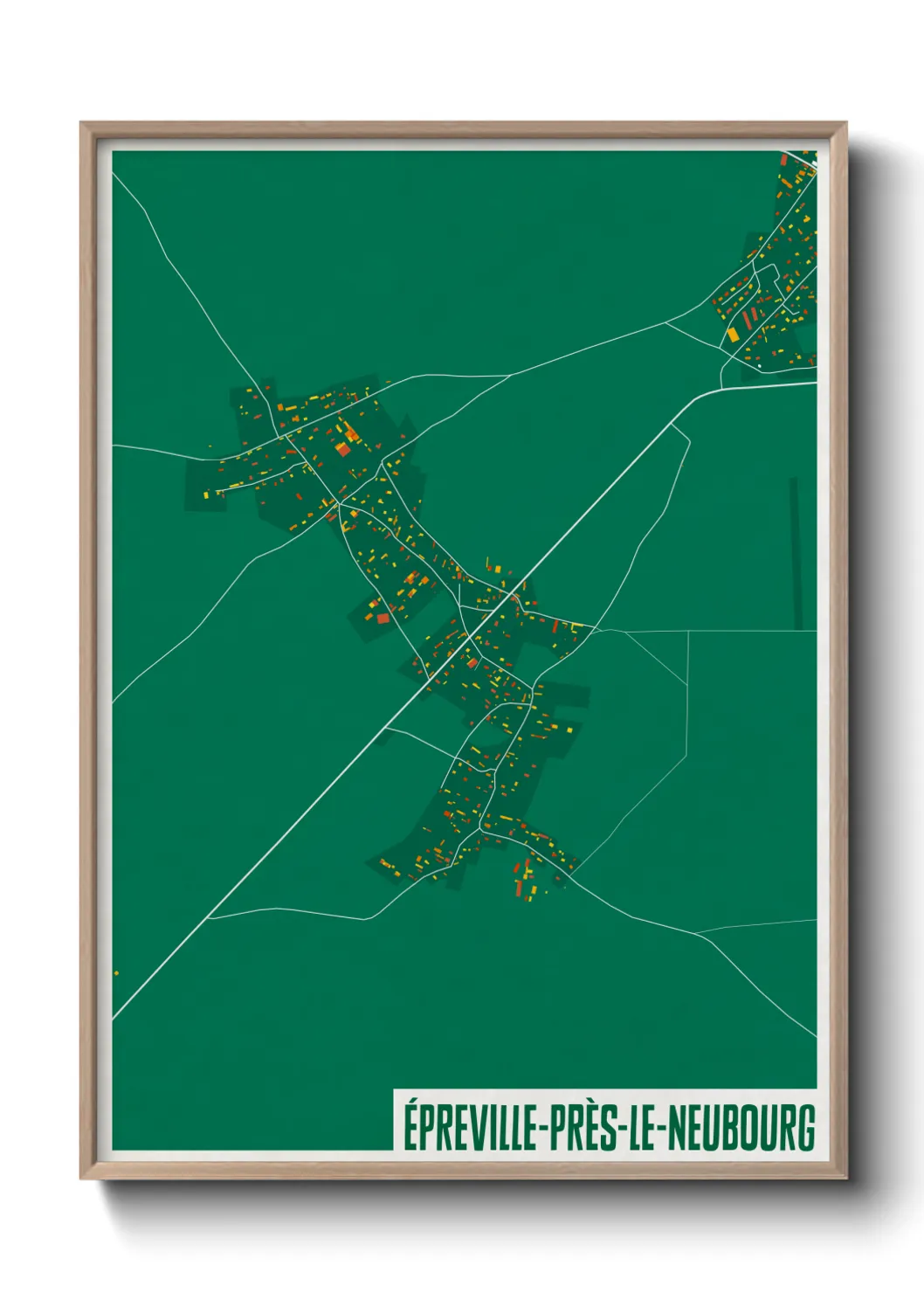 Une affiche de carte sur Épreville-près-le-Neubourg