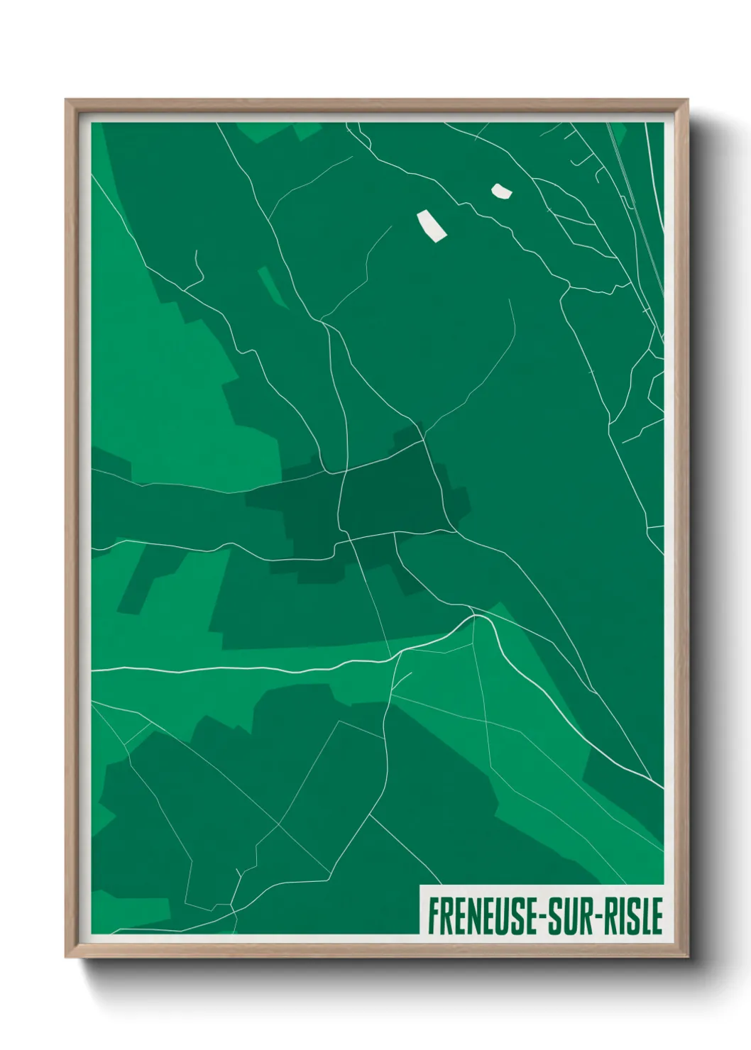 Une affiche de carte sur Freneuse-sur-Risle