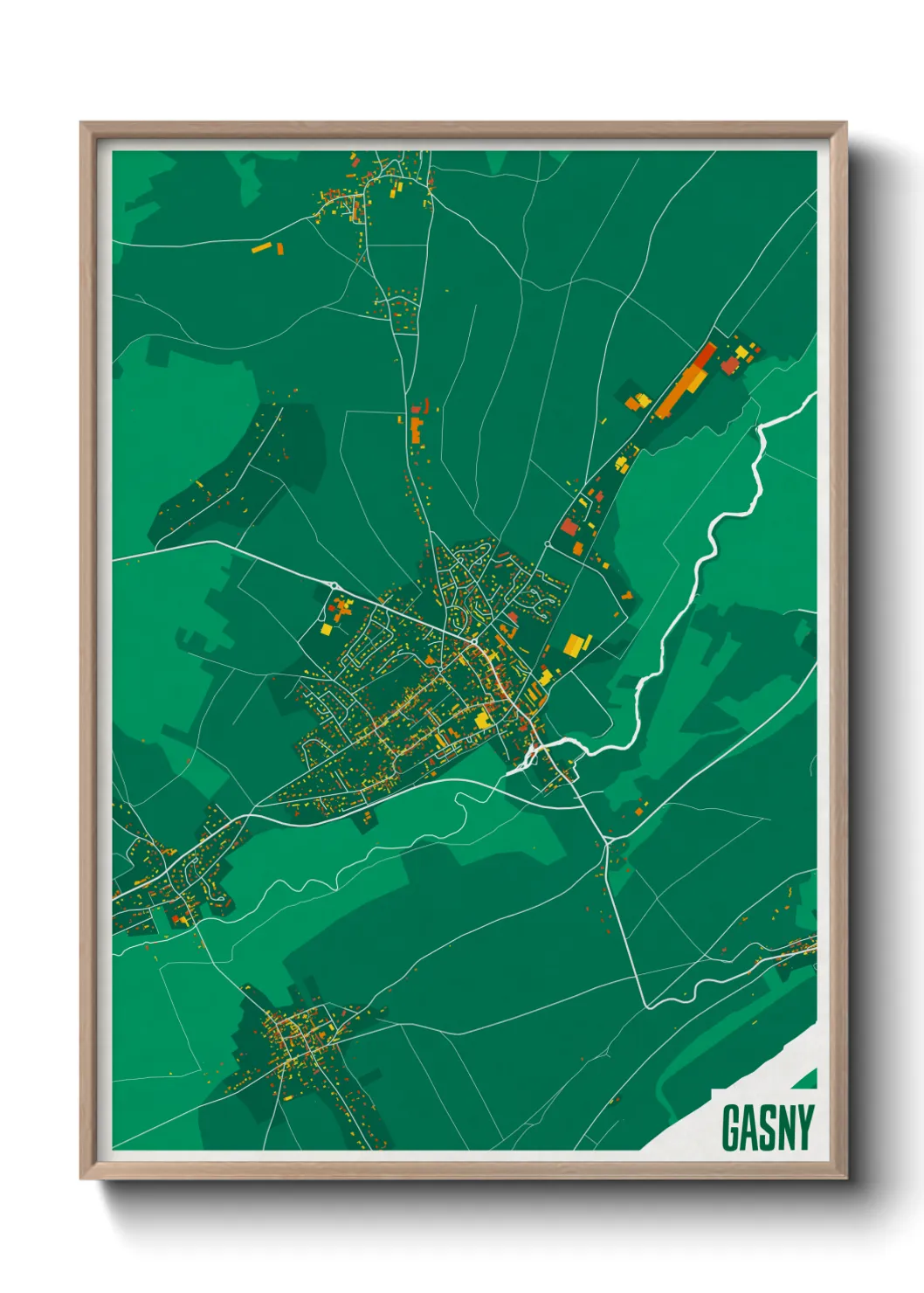 Une affiche de carte sur Gasny