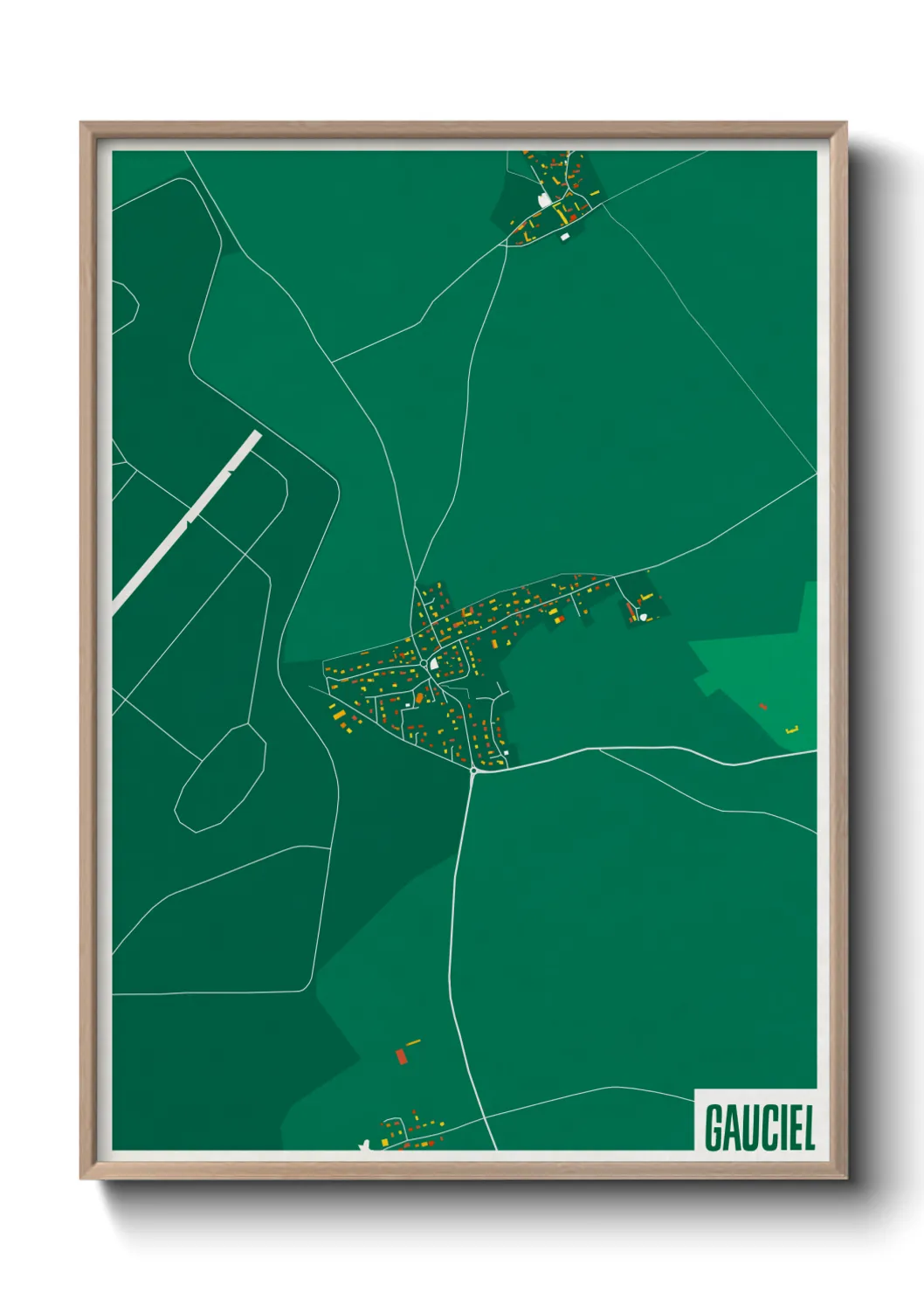 Une affiche de carte sur Gauciel