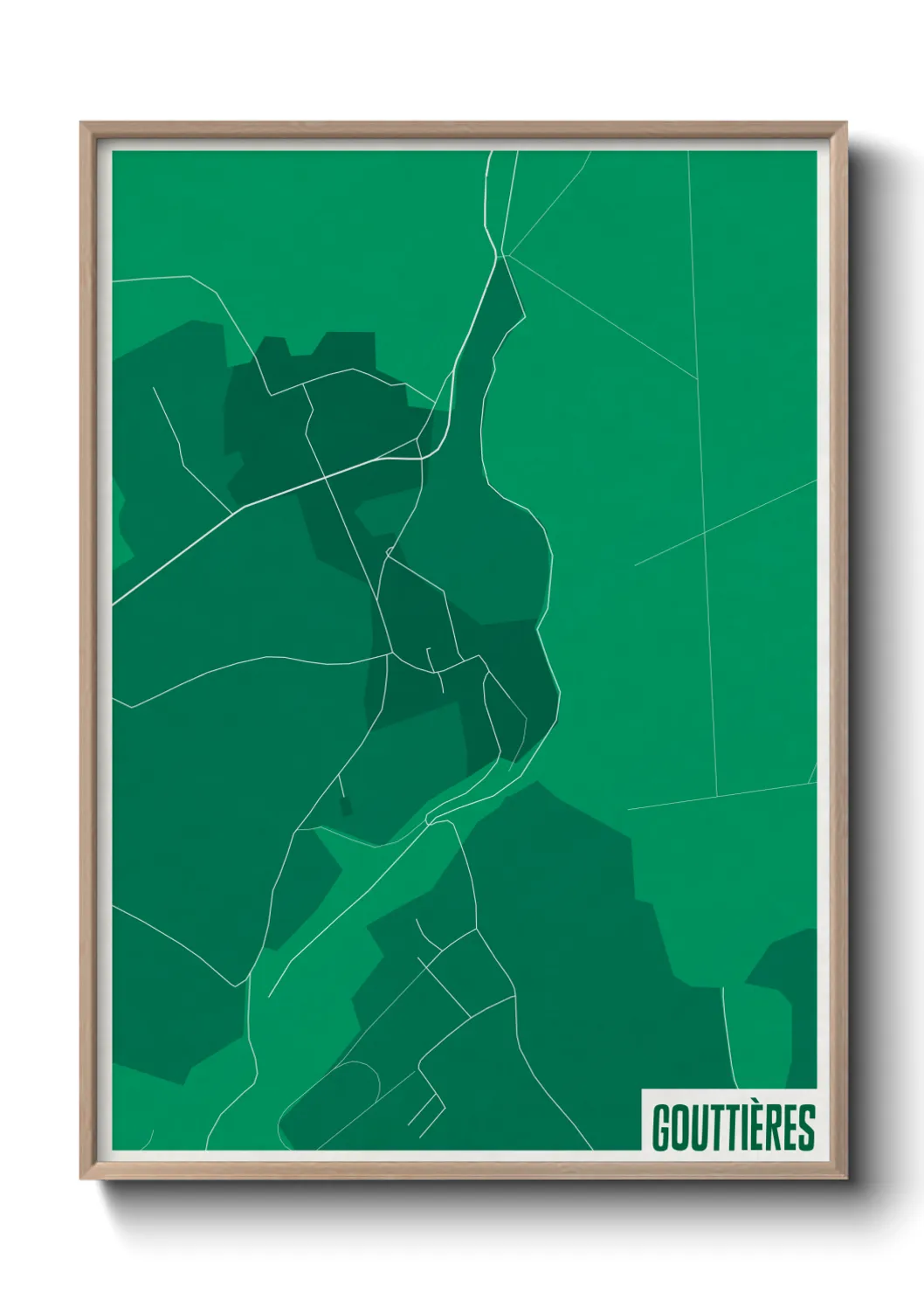 Une affiche de carte sur Gouttières