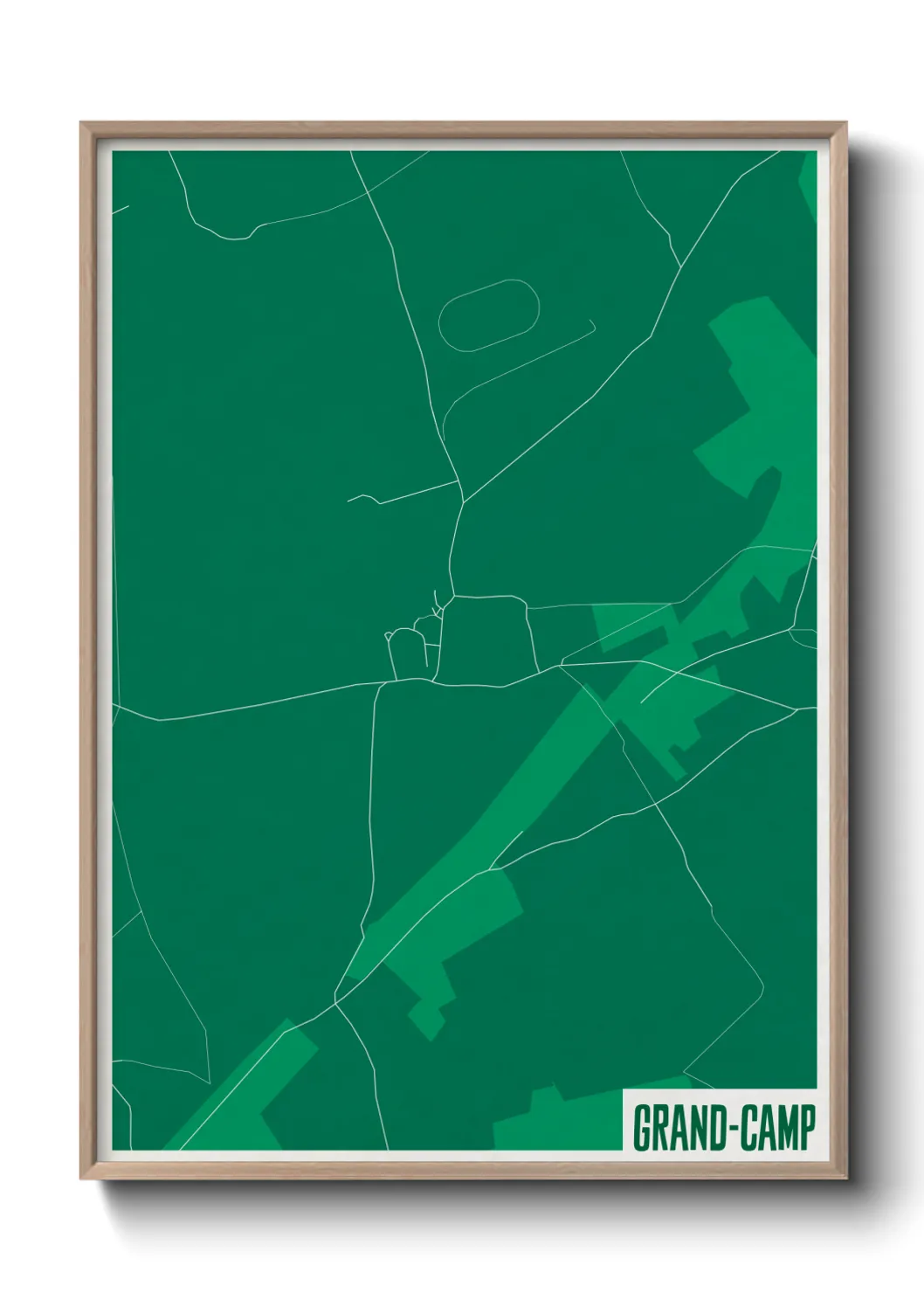 Une affiche de carte sur Grand-Camp