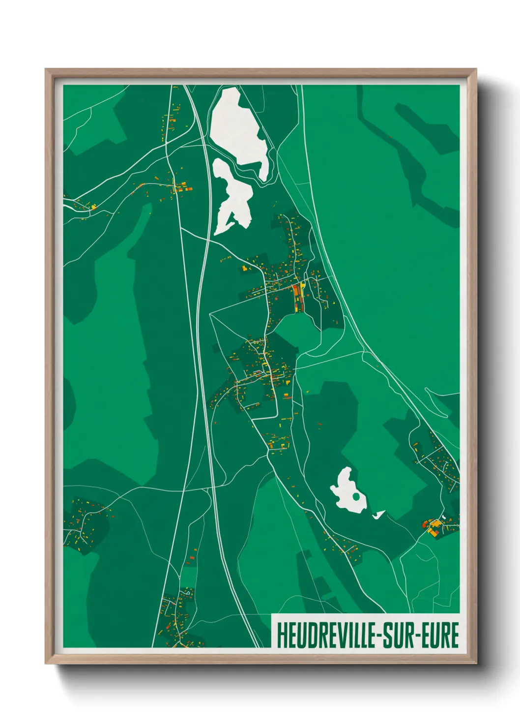 Une affiche de carte sur Heudreville-sur-Eure